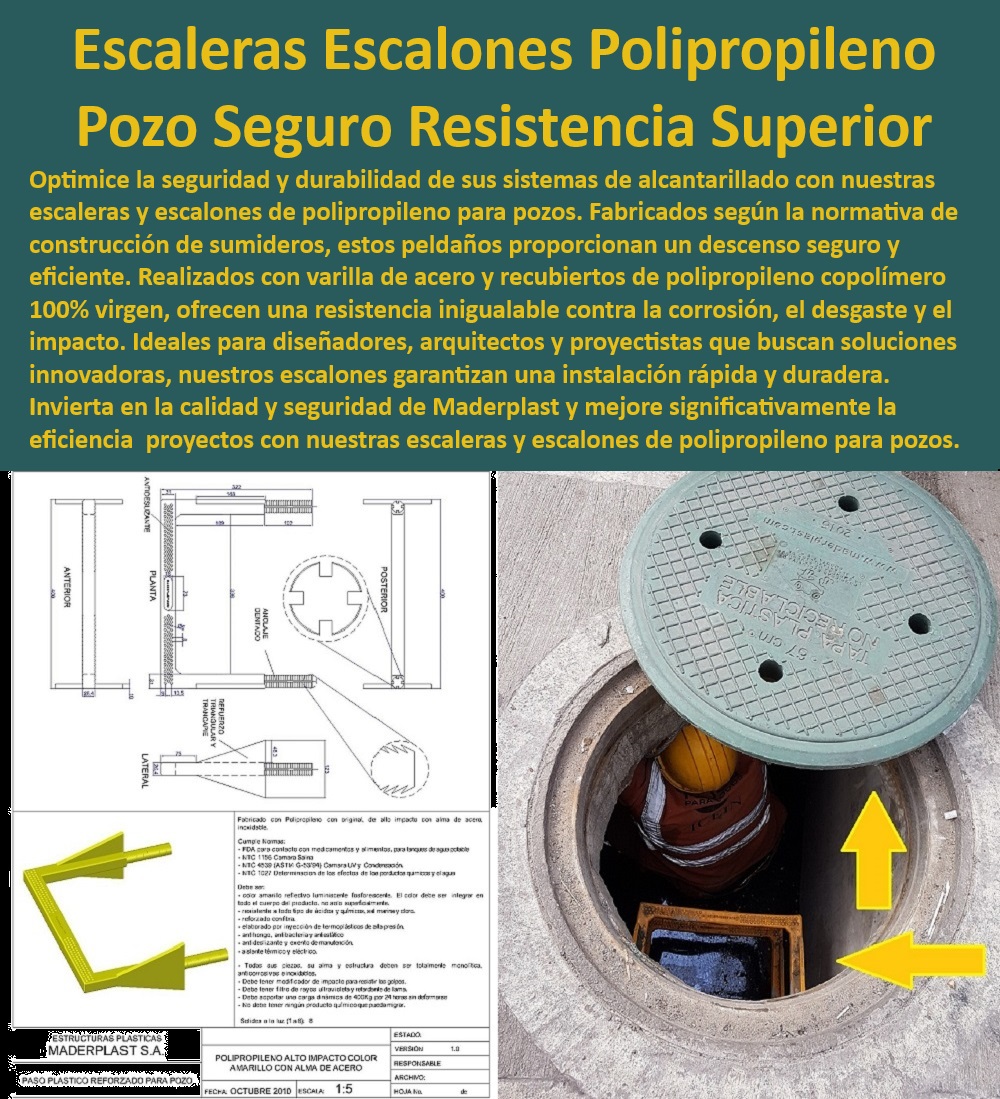 Cajas herméticas subterráneas acometida telemetría de registro Maderplast 0 Peldaños de polipropileno con alma de acero para pozos de inspección 0 Diseño y fabricación de peldaños de polipropileno según normas construcción 0 Escalones PP  Escalones de polipropileno copolímero, , Escaleras anticorrosivas para pozos, , Peldaños de descenso seguro y eficiente, , Peldaños robustos para alcantarillado, , Escaleras y peldaños para sumideros, , Resistencia al desgaste e impacto, , Normativa de construcción de sumideros, , Proyectos de alcantarillado eficiente, , Peldaños resistentes para sumideros, , Escaleras de inspección subterránea, , Escaleras para pozos de inspección, , Optimización de proyectos de alcantarillado, , Peldaños de alta resistencia, , Escalones de polipropileno alta calidad, , Escalones anticorrosivos polipropileno, , Seguridad en sistemas de alcantarillado, , Instalación rápida y duradera, , Peldaños para alcantarillado seguro, , Soluciones innovadoras en escalones, , Escaleras normativas construcción pozos, , Escaleras de polipropileno para pozos, , Materiales de alta resistencia polipropileno, , Escalones de polipropileno 100% virgen, , Varilla de acero recubierta polipropileno, , Escalones duraderos para alcantarillas Cajas herméticas subterráneas acometida telemetría de registro Maderplast 0 Peldaños de polipropileno con alma de acero para pozos de inspección 0 Diseño y fabricación de peldaños de polipropileno según normas construcción 0 Escalones PP