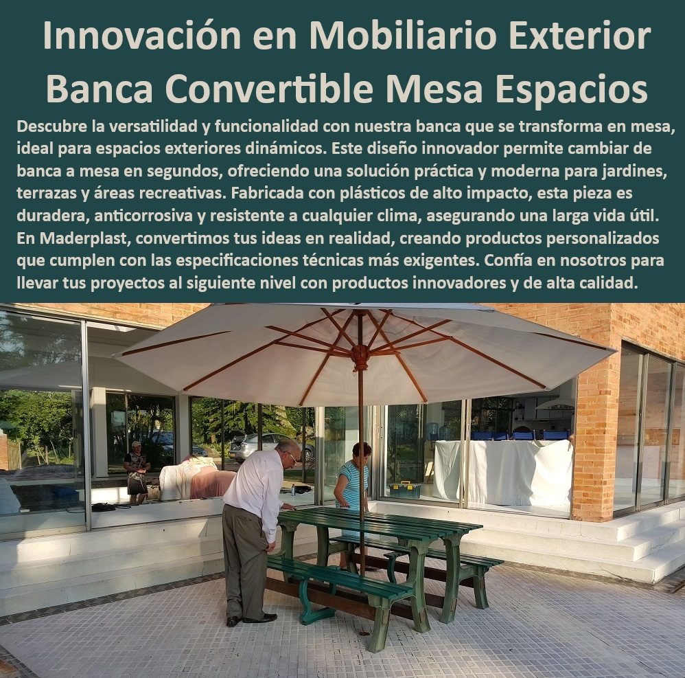 Diseño Fabricación sillas Especiales Especializadas Personalizadas Maderplast 0 Mobiliario de plástico de alto impacto resistente a cualquier clima 0 Diseño innovador de banca a mesa para áreas recreativas 0 Mobiliario exterior de alta calidad 00  Bancas y mesas convertibles, , Bancas robustas y elegantes, , Mobiliario de plástico anticorrosivo, , Bancas transformables, , Bancas de plástico duraderas, , Mobiliario ergonómico, , Mobiliario urbano resistente, , Mobiliario exterior de bajo mantenimiento, , Bancas con diseño ergonómico, , Bancas sin mantenimiento, , Diseño estético para exteriores, , Mobiliario para terrazas, , Bancas de alta calidad, , Diseño personalizado para exteriores, , Soluciones innovadoras en mobiliario, , Mobiliario multifuncional, , Bancas para áreas recreativas, , Banca convertible a mesa, , Diseño moderno para exteriores, , Soluciones prácticas para jardines, , Mobiliario resistente a la intemperie, , Mobiliario para proyectos personalizados, , Mobiliario exterior innovador, , Diseño versátil para jardines, , Diseño adaptable Diseño Fabricación sillas Especiales Especializadas Personalizadas Maderplast 0 Mobiliario de plástico de alto impacto resistente a cualquier clima 0 Diseño innovador de banca a mesa para áreas recreativas 0 Mobiliario exterior de alta calidad 00