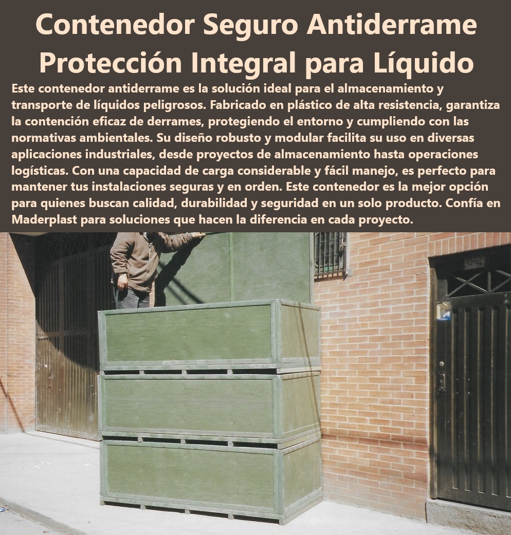 Caja Bandeja Contención Antiderrame Recipiente Contención Derrames Maderplast Estibas que previenen derrames Antifugas Protección ambiental Antifugas Estibas con contenedor de retención para químicos Antifugas Bandeja de retención PP Contenedores para manejo eficiente de líquidos - Equipos de protección ambiental para líquidos - Soluciones seguras para almacenamiento de químicos - Soluciones Maderplast para derrames controlados - Manejo de sustancias peligrosas sin derrames - Eficiencia operacional con contenedores seguros - Innovación en contenedores de plástico antifugas - Estándares de seguridad cumplidos en contenedores - Contenedores resistentes para químicos agresivos - Protección integral con contenedores durables - ¿Cómo puedo asegurar el almacenamiento de líquidos tóxicos con productos de Maderplast? - Contenedores para líquidos peligrosos Maderplast - Contenedor antifugas para líquidos industriales - Pallets y contenedores para líquidos en Maderplast - Contenedores de almacenamiento seguro Maderplast - Necesito un contenedor que prevenga derrames, ¿tiene Maderplast algo así? - Reducción de riesgos en almacenamiento con contenedores - Contenedores para proyectos de almacenamiento seguro - Sistemas de contención de derrames industriales - Busco contenedores para químicos que cumplan normativas ambientales, ¿qué recomienda Maderplast? - Contenedores personalizados para líquidos específicos - Maderplast líder en soluciones de contención de líquidos - Contenedores de alto rendimiento contra derrames - ¿Qué ofrece Maderplast en contenedores seguros para líquidos peligrosos? - Capacidad de carga y seguridad en contenedores - Seguridad en almacenamiento de líquidos tóxicos - Mejores prácticas con contenedores antifugas - Contenedores modulares antifugas para industrias - Contenedores robustos y flexibles para industrias - ¿Cuáles son las opciones de Maderplast para contenedores duraderos y seguros? Caja Bandeja Contención Antiderrame Recipiente Contención Derrames Maderplast - Estibas que previenen derrames Antifugas - Protección ambiental Antifugas - Estibas con contenedor de retención para químicos Antifugas - Bandeja de retención PP