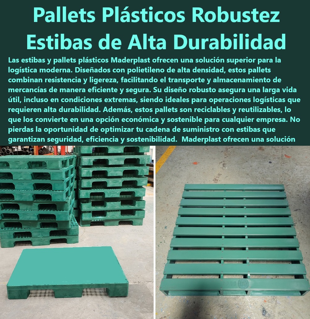 Catálogo Estibas Y Pallets Plásticos Brochure Estibas Diseños Monoblock Maderplast Pallets robustos Estibas para logística eficiente comprar Pallets plásticos robustos no esperes más Tarimas plásticas económicas adquiere hoy Pallets  Estibas plásticas con resistencia UV - Palets plásticos de alta durabilidad - Compra de artículos duraderos online - Tarimas plásticas económicas Maderplast - Estibas económicas para transporte de mercancías. - Tarimas de polietileno resistentes a impactos - ¿Cuáles son las mejores tarimas plásticas económicas disponibles? - Estibas plásticas para logística eficiente - Innovaciones en palets plásticos Maderplast - ¿Dónde puedo comprar pallets plásticos duraderos para logística? - Soluciones Maderplast para almacenamiento eficiente - Pallets verdes para operaciones sostenibles - Estibas reciclables y reutilizables - Pallets de plástico para almacenamiento seguro - ¿Cómo puedo optimizar mi cadena de suministro con pallets de Maderplast? - Palets con diseño robusto Maderplast - ¿Qué pallets de Maderplast son recomendados para almacenar productos químicos? - Palets Maderplast operaciones para logísticas - Soluciones de almacenamiento robustas Maderplast - Comprar estibas plasticas para exteriores - Palets reciclados de alto rendimiento - Estibas seguras para químicos y líquidos - Estibas de monoblock para logística - Tarimas plásticas ideales para industrias. - Palets de polietileno de alta densidad - Estibas para manejo de materiales pesados. - Tarimas plásticas para cargas extremas - Palets para reducción de costes logísticos - ¿Qué ofrece opciones Maderplast en estibas para exteriores? - Pallets resistentes para carga pesada Catálogo Estibas Y Pallets Plásticos Brochure Estibas Diseños Monoblock Maderplast - Pallets robustos - Estibas para logística eficiente cómprar - Pallets plásticos robustos, no esperes más - Tarimas plásticas económicas, adquiere hoy Pallets