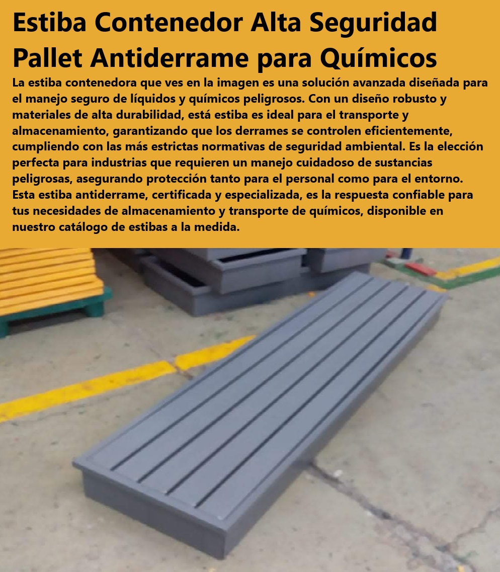 Contenedor Antiderrames Canecas Estibas Para Químicos Peligrosos Maderplast Estibas de contención para transporte seguro Pallets de control derrames peligrosos Pallets antiderrame certificación seguridad ambiental Contenedores de alta seguridad para productos químicos - Contenedores para el transporte seguro de productos químicos. - ¿Dónde puedo encontrar pallets de seguridad certificados para químicos? - Estibas para almacenamiento eficiente de productos químicos. - ¿Cuáles son las características de los pallets antiderrame de Maderplast? - Soluciones de almacenamiento químico sin fugas - Estibas personalizadas para sustancias peligrosas - Palets resistentes a químicos y corrosión. - Estibas para cumplimiento de normativas ambientales - Pallets de retención para químicos volátiles - ¿Qué ofrece opciones Maderplast para el transporte seguro de sustancias químicas? - Pallets industriales antiderrame de alto rendimiento - Paletas de plástico especiales para químicos. - Pallets de contención con certificación ambiental - Estibas especializadas para industrias químicas - Pallets antiderrame con diseño personalizado - Pallets antiderrame con protección UV - Estibas duraderas para entornos industriales. - Estibas para manejo seguro de líquidos corrosivos - Pallets antiderrame para químicos peligrosos - Estibas de contención de derrames industriales - Palets con alta capacidad de retención de derrames - Estibas certificadas para seguridad ambiental - Pallets seguros para transporte de sustancias - ¿Cómo puedo asegurar el cumplimiento ambiental con estibas para químicos? - ¿Cuáles son las mejores estibas antiderrame para manejar líquidos peligrosos? - Estibas robustas para sustancias peligrosas - Soluciones Maderplast para químicos peligrosos - Contenedores de seguridad para laboratorios químicos. - Soluciones de almacenamiento y transporte de productos químicos. Pallets Contenedor Contenedor Antiderrames Canecas Estibas Para Químicos Peligrosos Maderplast - Estibas de contención para transporte seguro - Pallets de control derrames peligrosos - Pallets antiderrame certificación seguridad ambiental - Pallets Contenedor