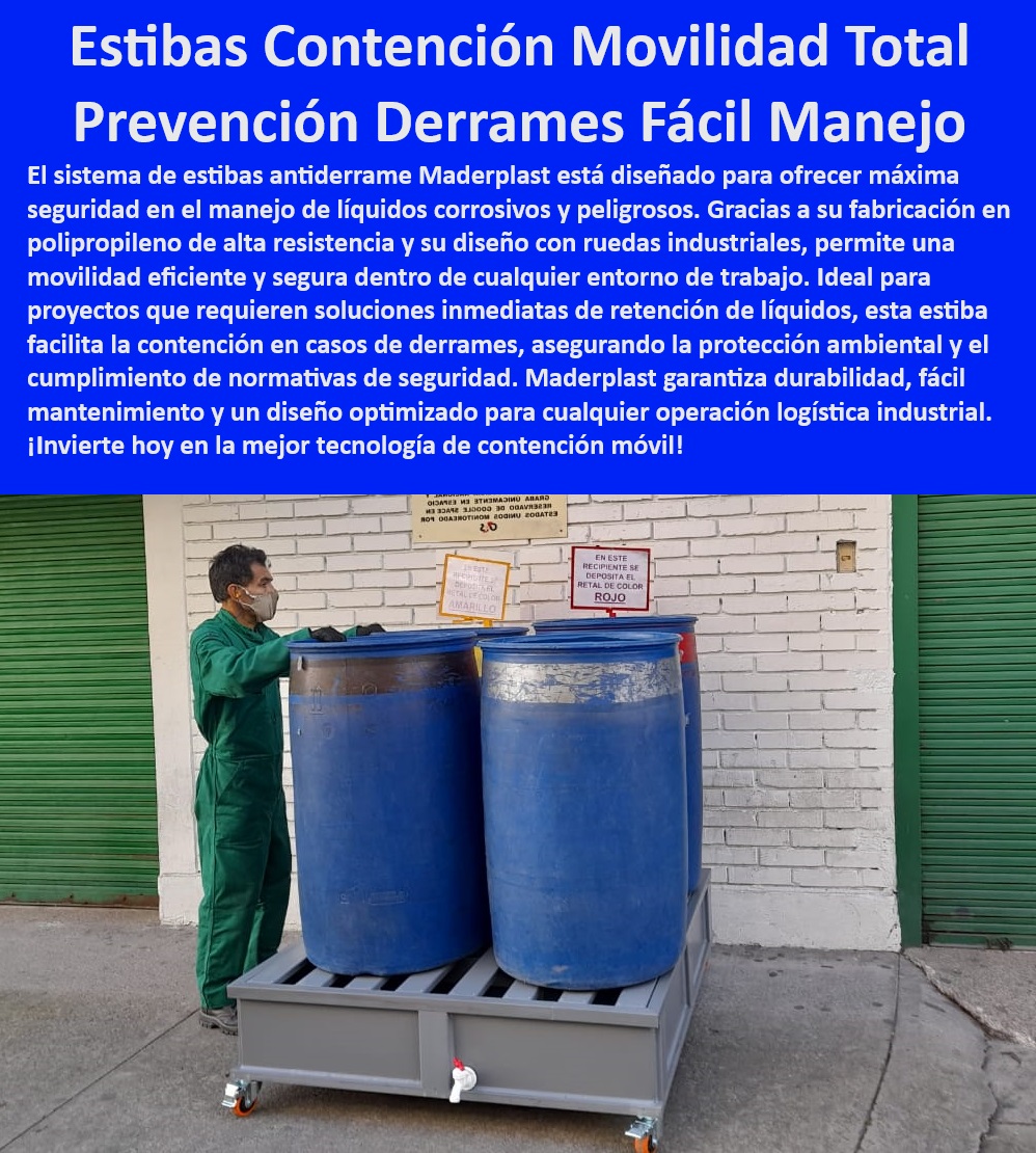 Contenedor Estiba Impermeable Contención Canecas Toneles Tambores Maderplast Estibas con contenedor antiderrame ecológico Tambores Estibas para manejo ambiental Tambores Contenedor de retención para manejo industrial Contenedores de derrame diseñados para la movilidad - ¿Qué características tienen las estibas móviles de Maderplast para derrames? - Estibas Maderplast con ruedas industriales - Prevención de derrames en ambientes exigentes - Estibas para contención de líquidos en movimiento - Estibas con contenedor antiderrame ecológico - Estibas duraderas para transporte seguro - ¿Cuáles son los beneficios de usar estibas con ruedas en entornos industriales? - Estibas para manejo ambientalmente seguro de tambores - ¿Dónde puedo encontrar estibas móviles para manejar químicos peligrosos? - Estibas rodantes para manejo de sustancias peligrosas - Manejo eficiente de líquidos peligrosos con estibas - Soluciones Maderplast para líquidos corrosivos - Contenedores de derrame con alta movilidad - Sistemas móviles de contención para fábricas - Sistemas de retención móviles para industrias - Soluciones de almacenamiento seguro para líquidos - Optimización del espacio con estibas de contención - Estibas móviles de contención para derrames - Estibas para almacenamiento y transporte de líquidos - Innovación en sistemas de contención de derrames - ¿Cómo pueden las estibas de contención móviles mejorar la seguridad en mi empresa? - Estibas de seguridad para entornos industriales - ¿Cómo cumplen las estibas móviles de Maderplast con las normativas de seguridad? - Soluciones de movilidad para almacenamiento de líquidos - Estibas industriales con capacidad de movilidad - Estibas de polipropileno resistente para químicos - Manejo de derrames con estibas resistentes - Estibas con ruedas para manejo seguro de químicos - Contenedores móviles de derrame para operaciones logísticas  Tambores Estibas Contenedor Estiba Impermeable Contención Canecas Toneles Tambores Maderplast - Estibas con contenedor antiderrame ecológico Tambores - Estibas para manejo ambiental Tambores - Contenedor de retención para manejo industrial Tambores - Estibas