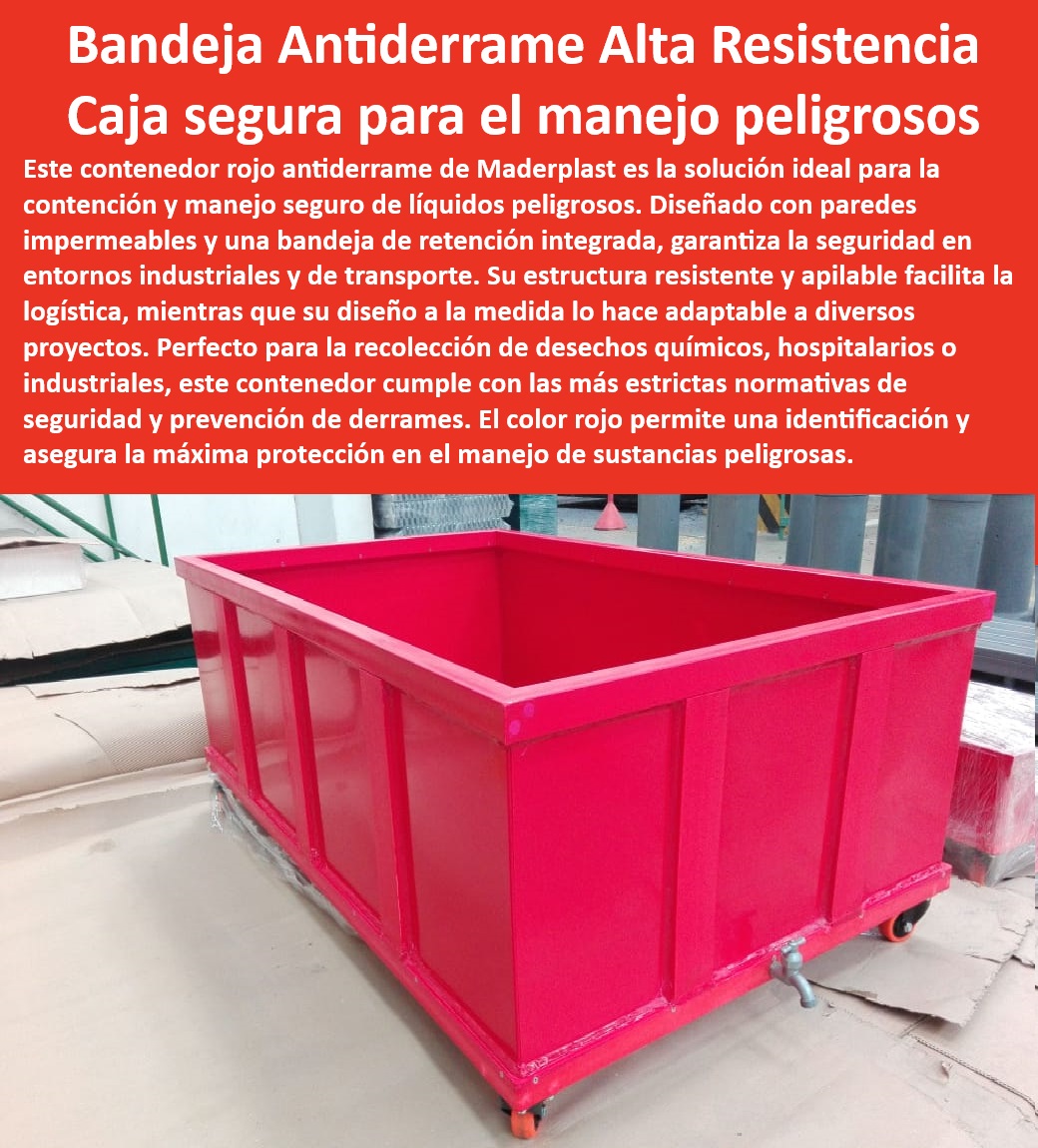 Contenedor Rojo Bandeja de Retención Líquido Peligroso Antiderrame Maderplast Estibas para seguridad en transporte Pallets de contención de derrames Cumplimiento normativo Bandeja de retención ecológica líquido Soluciones Contenedor Bandeja roja antiderrame con diseño ecológico - Pallets de plástico con normativas de seguridad - Estibas con bandeja de retención para cumplimiento normativo - Soluciones de contención para derrames hospitalarios - Bandejas de retención adaptables a varios entornos - Cajas de seguridad para transporte de líquidos. - ¿Qué bandejas antiderrame cumplen con las normativas internacionales? - Manejo seguro de residuos tóxicos con bandejas - Bandejas de alta resistencia para derrames - Soluciones personalizadas para contención de derrames - ¿Dónde encontrar bandejas de retención personalizadas para químicos? - Soluciones de retención de líquidos industriales - Bandejas de seguridad para recogida de derrames - Cajas rojas robustas para líquidos industriales - Soluciones Maderplast para manejo de químicos - ¿Cómo puedo garantizar la seguridad en el manejo de líquidos peligrosos? - Contenedores de retención para industria química - Bandeja roja antiderrame para sustancias peligrosas - Contenedores ecológicos para líquidos peligrosos - Cajas de contención para químicos corrosivos - Contenedores de manejo de líquidos peligrosos - Pallets industriales con contención integrada - Bandejas de contención para proyectos de seguridad - Pallets con bandejas integradas para prevención de derrames - Bandejas rojas para almacenamiento de sustancias nocivas - Bandeja antiderrame certificada para laboratorios - ¿Cuáles son las mejores prácticas para almacenar sustancias tóxicas? - ¿Cómo las bandejas de Maderplast ayudan en la prevención de derrames? - Bandejas para la protección ambiental y personal. - Contenedores rojos para identificación rápida de peligros Contenedor Rojo Bandeja de Retención Líquido Peligroso Antiderrame Maderplast - Estibas para seguridad en transporte - Pallets de contención de derrames - Cumplimiento normativo - Bandeja de retención ecológica líquido - Soluciones Contenedor