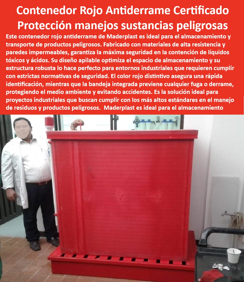 Contenedor Rojo Bandeja de Retención Líquido Peligroso Antiderrame Maderplast Optimice logística almacenamiento Estibas de retención líquida Pallets antiderrame para sustancias peligrosas Pallets apilables antiderrame Transporte 0 ¿Qué soluciones ofrece Maderplast para el manejo de químicos tóxicos? - Protección avanzada contra derrames de sustancias peligrosas - Contenedor de alta durabilidad para líquidos peligrosos - Estibas de seguridad para productos químicos. - Manejo seguro de ácidos y químicos peligrosos - Contenedor rojo antiderrame para sustancias peligrosas - Estibas robustas para manejo de líquidos ácidos - ¿Cuál es el contenedor más seguro para transportar líquidos peligrosos? - Manejo eficiente y seguro de sustancias tóxicas - Soluciones Maderplast para transporte seguro de químicos - Contenedores para cumplir normativas de seguridad industrial. - Soluciones de contención de derrames personalizables - Estibas modulares para entornos industriales exigentes - Contenedor de retención de líquidos con certificación - Almacenamiento y transporte de productos químicos sin riesgos. - Estibas de contención para líquidos en entornos industriales - Estibas para protección ambiental en manejo de químicos - ¿Dónde encontrar contenedores antiderrame certificados para industrias? - Contenedores con identificación fácil y rápida para emergencias - Soluciones de Maderplast para logística de productos peligrosos - ¿Cómo puedo optimizar el almacenamiento de sustancias corrosivas? - Optimización de espacio en almacenamiento de sustancias peligrosas - Contenedor rojo Maderplast para almacenamiento seguro - Estibas rojas de alta resistencia para industrias - Sistemas de almacenamiento antiderrame para líquidos corrosivos - ¿Cómo protegen los contenedores rojos de Maderplast contra accidentes químicos? - Contenedores certificados para químicos corrosivos - Contenedores industriales apilables para líquidos tóxicos - Soluciones certificadas para manejo de líquidos tóxicos - Contenedores rojos con bandeja integrada antiderrame Contenedor Rojo Bandeja de Retención Líquido Peligroso Antiderrame Maderplast - Optimice logística almacenamiento - Estibas de retención líquida - Pallets antiderrame para sustancias peligrosas - Pallets apilables antiderrame - Transporte - 0