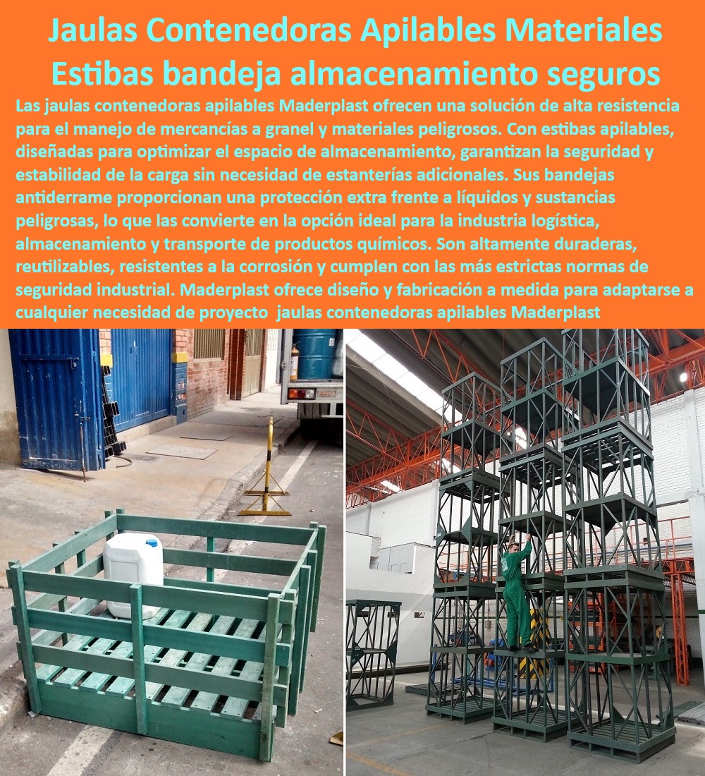 Contenedor Tipo Jaula Apilable Estiba Contenedor A Granel Antiderrame Maderplast Mejorar seguridad almacén con Seguridad Pallets para industriales Estiba Contenedor Bandeja antiderrame Estibas para control de sustancias tóxicas Optimización de almacenamiento con jaulas Maderplast - Contenedores industriales resistentes a corrosión - Jaulas apilables Maderplast para logística eficiente - Soluciones Maderplast para almacenamiento seguro - Jaulas contenedoras apilables para industrias - Contenedores apilables de alta resistencia - Estibas Maderplast para cargas pesadas y seguras - Estibas robustas y apilables para químicos - Contenedores apilables personalizados para cada proyecto - Estibas bandeja para mercancías peligrosas - ¿Dónde encontrar jaulas contenedoras apilables resistentes a la corrosión? - Jaulas Maderplast para transporte seguro - Estibas apilables para optimización de espacio - Jaulas de contención para sustancias peligrosas - ¿Cómo puedo mejorar la seguridad en el manejo de materiales peligrosos con productos Maderplast? - Manejo seguro de materiales peligrosos - ¿Cuáles son las características de las jaulas de Maderplast para almacenamiento industrial? - Jaulas industriales para almacenamiento seguro - Jaulas de almacenamiento industrial Maderplast - ¿Qué opciones ofrece Maderplast para el almacenamiento seguro de químicos? - Estibas con protección extra contra derrames - Estibas diseñadas para la seguridad industrial - ¿Cómo pueden las jaulas Maderplast ayudar en la optimización del espacio en mi almacén? - Soluciones de contención de derrames Maderplast - Soluciones de almacenamiento para materiales peligrosos - Jaulas contenedoras para químicos y líquidos - Jaulas Maderplast resistentes y reciclables - Contenedores de alta capacidad para industria - Jaulas de almacenamiento con protección de derrames - Maderplast soluciones logísticas personalizadas Pallet  Contenedor Tipo Jaula Apilable Estiba Contenedor A Granel Antiderrame Maderplast Mejorar seguridad almacén con Seguridad Pallets para industriales Estiba Contenedor Bandeja antiderrame Estibas para control de sustancias tóxicas Pallet   