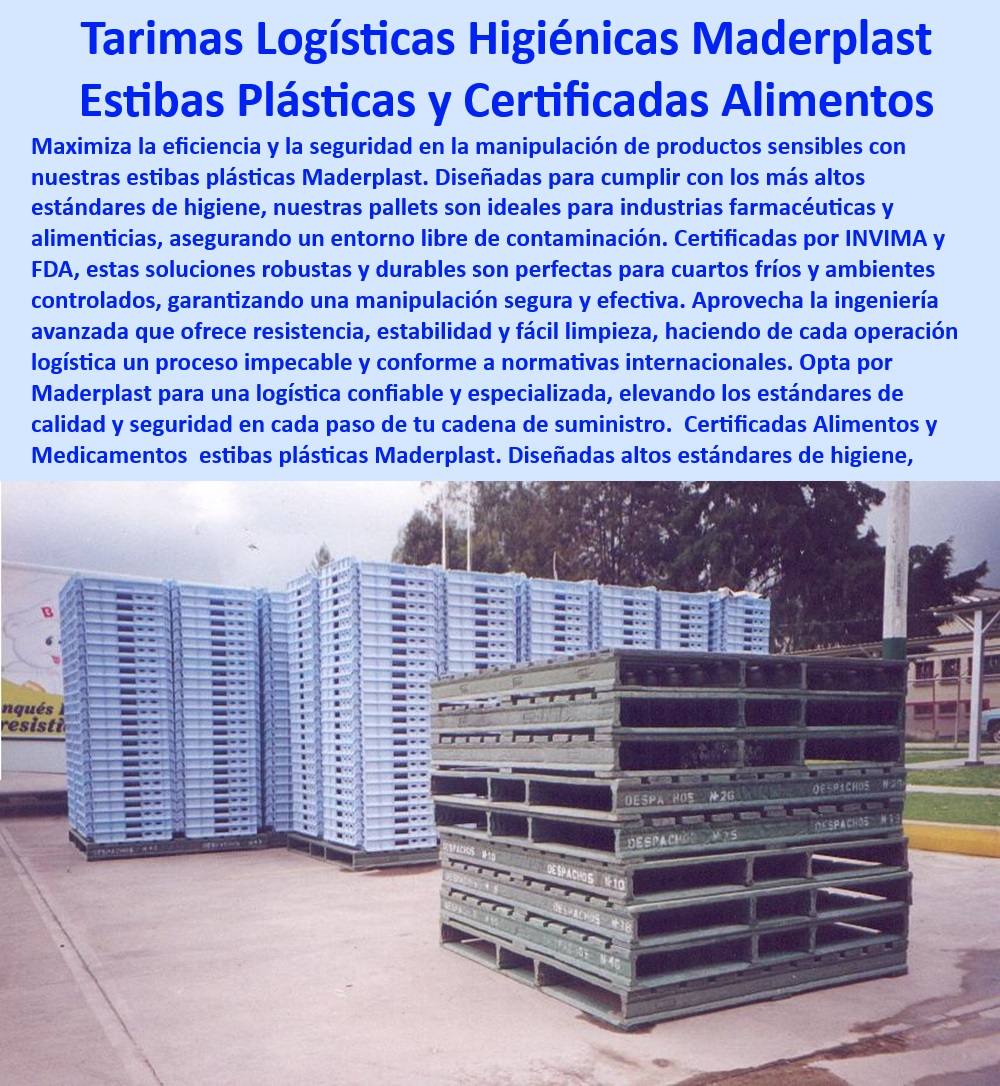 Pallets Plásticos Fuertes Durables Estiba Plástica Para Alimentos Invima Fda Maderplast Compra de estibas industriales para manipulación de alimentos Pallets plásticos duraderos para aplicaciones logísticas de alimentos Estibas con alto estándar de limpieza y resistencia - ¿Qué certificaciones tienen los pallets Maderplast para industrias reguladas? - ¿Por qué elegir pallets Maderplast para operaciones de alta limpieza? - Soluciones de almacenamiento higiénico con pallets Maderplast - Pallets plásticos certificados FDA para industria alimentaria - Pallets especiales para la manipulación eficaz de medicamentos - Pallets resistentes y limpios para industrias sensibles - Pallets higiénicos para manipulación segura de alimentos - Soluciones logísticas eficientes para alimentos y fármacos - Estibas INVIMA aprobadas para uso en salud y alimentación - Estibas de plástico para mejorar la logística de alimentos - Estibas plásticas con certificación INVIMA para farmacéuticas - Estibas plásticas para entornos de alta contaminación - ¿Qué hace a las estibas Maderplast ideales para el almacenamiento farmacéutico? - Pallets de plástico fácil de limpiar para industria alimentaria - Pallets diseñados para alta higiene y durabilidad - Pallets adecuados para ambientes de limpieza intensiva - Estibas de manejo seguro para industrias reguladas - Estibas plásticas ideales para el transporte de alimentos - Pallets especializados para la industria de alimentos frescos - Soluciones de estibas para el manejo de alimentos estériles - ¿Cómo contribuyen los pallets de Maderplast a la seguridad alimentaria? - Estibas higiénicas para operaciones de cadena de suministro alimentario - Pallets de alto rendimiento para productos alimenticios - Pallets con certificados de higiene para exportación de alimentos - Soluciones logísticas con estibas certificadas para alimentos - Pallets diseñados para normativas internacionales de salud - Estibas de plástico para cuartos fríos y ambientes controlados - ¿Dónde encontrar pallets plásticos con garantías de higiene y durabilidad? - Pallets robustos para almacenamiento en frío Estibas plástica Pallets Plásticos Fuertes Durables Estiba Plástica Para Alimentos Invima Fda Maderplast - Compra de estibas industriales para manipulación de alimentos - Pallets plásticos duraderos para aplicaciones logísticas de alimentos - Estibas plástica