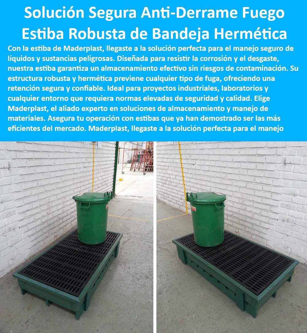 Recipientes Antiderrame Herméticos Retención Anti Chispa Anti Inflamables Maderplast Pallets resistentes corrosión y desgaste Anti Chispa Anti Inflamables Estibas para almacenamiento seguro de líquidos Anti Chispa Anti Inflamables fuego Recipientes Antiderrame Herméticos Retención Anti Chispa Anti Inflamables Maderplast - Pallets resistentes corrosión y desgaste Anti Chispa Anti Inflamables - Estibas para almacenamiento seguro de líquidos Anti Chispa Anti Inflamables - fuego