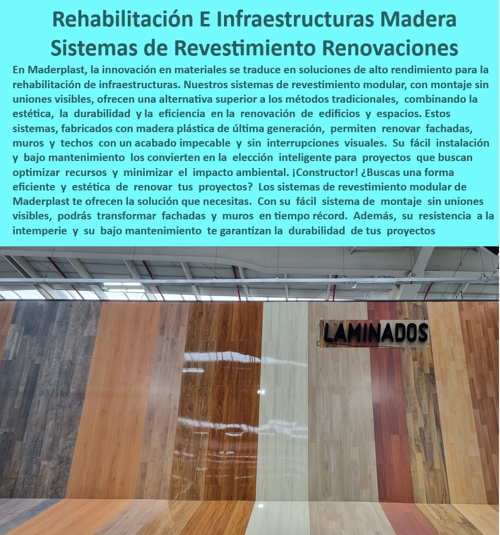 Catálogo De Perfiles Decorativos Texturas Proyectos Estructurales Maderplast 0 Soluciones para rehabilitación de infraestructura Sistemas de montaje sin uniones visibles Sistemas de revestimiento modulares Componente de montaje en seco  Revestimiento sin mantenimiento para aplicaciones exteriores, - Materiales de última generación para fachadas resistentes, - Sistemas de rehabilitación de infraestructura duraderos y estéticos, - Durabilidad-Y-Estética, - Componentes de madera plástica para estructuras duraderas, - Materiales-Sostenibles-Exteriores, - ¿Cuáles son los mejores revestimientos modulares para fachadas?, - Solución integral para rehabilitación de infraestructuras urbanas, - Paneles-Madera-Plástica, - Sistema de montaje en seco para fachadas y muros, - Montaje-En-Seco-Fachadas, - Materiales avanzados para renovación de proyectos arquitectónicos, - Revestimiento decorativo en madera plastico para exteriores, - Texturas y acabados de alta resistencia en madera plástica. ¿Qué sistemas de revestimiento no requieren mantenimiento?, - Texturas decorativas para renovación estética de fachadas. ¿Qué opción es ideal para rehabilitación de infraestructura duradera?, - Materiales decorativos para renovación de infraestructura urbana, - Perfiles decorativos para renovación de espacios arquitectónicos, - Sistema de montaje rápido y seguro en infraestructuras, - Laminado estético y funcional para muros y fachadas, - Fachadas-Resistentes-A-Intemperie, - Materiales decorativos para proyectos arquitectónicos avanzados. ¿Dónde encuentro paneles de madera plástica para exteriores?, - Paneles decorativos de madera plástico de alta durabilidad. ¿Existen revestimientos resistentes a la intemperie y ecológicos?, - Revestimiento-Modular-Decorativo, - Sistema de revestimiento modular de rápida instalación, - Paneles modulares para rehabilitación de proyectos arquitectónicos, - Rehabilitación-de-edificios, - Soluciones sostenibles para rehabilitación de edificaciones, - Fachadas sostenibles con tecnología en madera plástica, - Innovación en revestimiento modular para interiores y exteriores, - Soluciones-Para-Infraestructura, - Revestimiento modular sin uniones visibles para fachadas, - Paneles decorativos con resistencia a la intemperie, - Innovación-en-Revestimientos, - Revestimiento de baja huella de carbono para proyectos sostenibles, - Revestimiento resistente al clima para fachadas exteriores, - Fachadas-Sin-Mantenimiento Catálogo De Perfiles Decorativos Texturas Proyectos Estructurales Maderplast 0 Soluciones para rehabilitación de infraestructura - Sistemas de montaje sin uniones visibles - Sistemas de revestimiento modulares Componente de montaje en seco -