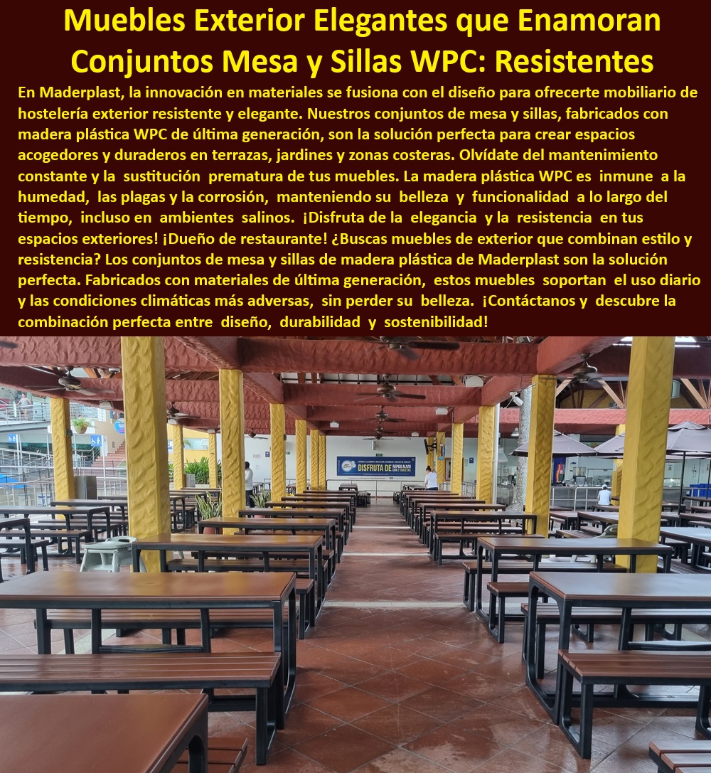 Conjuntos De Mesa Sillas Exterior Mobiliario Grande Resistentes Maderplast 0 Mobiliario para hostelería exterior resistente y elegante Equipamiento exterior para zonas costeras Sillas de exterior WPC Sillas resistentes a la intemperie  Conjuntos de mesas y sillas WPC resistentes a la corrosión para exteriores, - Conjuntos-Mesas-Sillas, - Sillas de madera plástica WPC para exteriores con diseño elegante, - ¿Qué tipo de sillas son ideales para una terraza en la costa?, - Conjuntos de mesas y sillas WPC para hostelería con larga duración, - Mesas y sillas WPC para jardín con protección UV y durabilidad, - Mesas de madera plástica WPC para jardines con diseño innovador, - Mobiliario exterior WPC resistente a la humedad para terrazas, - Sillas WPC para terrazas con mínimo mantenimiento y alta resistencia, - Mobiliario exterior WPC para crear espacios acogedores en jardines, - Mobiliario exterior WPC para zonas salinas con protección contra la corrosión, - Muebles-Madera-Plástica, - Mobiliario exterior WPC de Maderplast para hoteles con estilo, - Muebles-Exterior, - Muebles-WPC-Resistente, - Muebles-Espacios-Acogedores, - Sillas WPC para exteriores con acabados de alta calidad y resistencia, - Muebles-Diseño-Elegante, - Sillas WPC para balcones con resistencia a la intemperie y al uso, - ¿Maderplast ofrece mesas de exterior con diseños modernos?, - Conjuntos de mesas y sillas WPC para restaurantes con estilo elegante, - Mobiliario exterior WPC para crear espacios únicos en zonas costeras, - Sillas WPC para exteriores con diseño ergonómico y confort, - Conjuntos de mesas y sillas WPC para restaurantes en zonas costeras, - Sillas WPC para exteriores con resistencia a las plagas y la humedad, - Muebles-Mínimo-Mantenimiento, - Mesas de exterior WPC para restaurantes con estilo y funcionalidad, - Conjuntos de mesas y sillas WPC para hoteles con diseño personalizado, - ¿Dónde puedo encontrar muebles de exterior resistentes al agua y al sol?, - Mesas de exterior WPC para cafeterías con estilo moderno y funcional, - Mobiliario exterior WPC para terrazas con alta durabilidad y resistencia, - Mobiliario exterior WPC para terrazas con resistencia al uso intensivo, - Conjuntos de mesas y sillas WPC para hoteles con mínimo mantenimiento, - Muebles-Jardines-y-Terrazas, - Mesas de madera plástica WPC para exteriores con diseño moderno, - Muebles-Hostelería-Exterior, - ¿Cómo puedo crear un espacio exterior acogedor y duradero?, - ¿Cuáles son las ventajas de usar madera plástica en muebles de jardín?, - Muebles-Zonas-Costeras, - Mesas de madera plástica WPC para jardines con diseño a medida Conjuntos De Mesa Sillas Exterior Mobiliario Grande Resistentes Maderplast 0 Mobiliario para hostelería exterior resistente y elegante - Equipamiento exterior para zonas costeras - Sillas de exterior WPC Sillas resistentes a la intemperie -