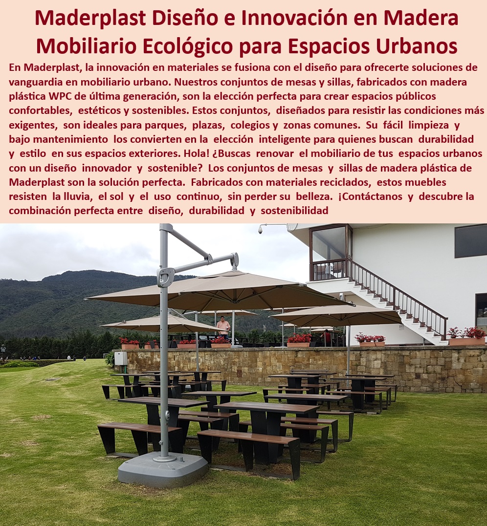 Conjuntos De Mesa Sillas Exterior Mobiliario Resistentes al Cloro y Sal Maderplast 0 Diseño Innovador en Mobiliario de Madera Plástica Maderplast Soluciones Ecológicas de Mobiliario para Espacios Urbanos Sillas de jardín Conjuntos PP  Mobiliario exterior para centros educativos con diseño innovador y resistencia al vandalismo, - Tendencias-Arquitectónicas, - Mobiliario urbano con diseño que promueve la sostenibilidad y el reciclaje, - Ok Google, necesito bancas con mesas integradas para un espacio de coworking al aire libre, - Mobiliario urbano con diseño que fomenta la creatividad y la innovación, - Mobiliario urbano con tecnología de punta para mejorar la experiencia del usuario, - Alexa, busca mobiliario urbano con diseño inclusivo para personas con discapacidad, - Asientos para espacios públicos con iluminación LED integrada para mayor seguridad, - Confort-Ergonómico, - Asientos para exteriores con diseño que evoca la naturaleza y la tranquilidad, - Bancas con diseño que promueve el bienestar y la salud en espacios urbanos, - Accesibilidad-Universal, - Mobiliario urbano con diseño inclusivo para personas con movilidad reducida, - Mobiliario-Exterior, - Sillas lounge para exteriores en hoteles y resorts con estilo sofisticado y confort superior, - Bancas de diseño vanguardista para áreas comerciales con alta resistencia a la corrosión, - Banquetas para áreas de descanso en aeropuertos con durabilidad extrema y fácil mantenimiento, - Asientos para terrazas y patios en restaurantes con estilo moderno y funcional, - Bancas con diseño que se integra al paisaje urbano de forma armoniosa, - Bancas con diseño modular para crear espacios flexibles y dinámicos, - Materiales-Reciclados, - Bienestar-Urbano, - Bancas con diseño que se adapta a las tendencias arquitectónicas actuales, - Hey Siri, encuentra asientos con respaldo para áreas de espera en hospitales, - Bancas con jardineras integradas para áreas comerciales con enfoque en la biofilia, - Asientos modulares para zonas de espera en centros comerciales con diseño personalizable, - Espacios-Públicos, - Experiencia-Usuario, - Asientos para exteriores con protección anti-grafiti para zonas urbanas, - :, - Asientos para espacios públicos con materiales innovadores y de alto rendimiento - Maderplast, - Canecas con diseño que crea una identidad única para el espacio público, - Ok Google, muéstrame bancas con diseño moderno para un centro comercial, - Bancas con sistema de carga para dispositivos móviles en espacios públicos, - Innovación-Sostenible, - Diseño-Urbano, - Bancas con acabados de alta gama para áreas comerciales de lujo, - Bancas con respaldo ergonómico para áreas de espera en hospitales y clínicas, - Mobiliario urbano para espacios públicos con estilo contemporáneo y materiales reciclados, - Alexa, busca mobiliario urbano de plástico reciclado para exteriores, - Bancas con mesas auxiliares integradas para áreas de coworking en exteriores Conjuntos De Mesa Sillas Exterior Mobiliario Resistentes al Cloro y Sal Maderplast 0 Diseño Innovador en Mobiliario de Madera Plástica - Maderplast - Soluciones Ecológicas de Mobiliario para Espacios Urbanos - Sillas de jardín Conjuntos PP -