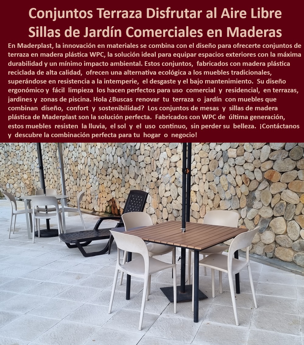 Conjuntos De Mesa Sillas Exteriores Mobiliario Anticorrosión Muebles Maderplast 0 Sillas de jardín comerciales Equipamiento Modular Exterior para Empresas y Hogares Equipamiento exterior de barra Conjuntos para terraza en materiales PP Conjuntos para terraza con materiales resistentes al uso intensivo, - Sillas de jardín comerciales con resistencia al cloro y a la sal, - Equipamiento-Modular-Exterior-Resistente, - Equipamiento modular exterior para hogares con diseño adaptable, - Sillas de jardín comerciales con protección UV y resistencia a la intemperie, - Equipamiento modular exterior para empresas con materiales resistentes, - Conjuntos para terraza en polipropileno (PP) con colores a medida, - Sillas-de-Jardín-Comerciales-para-Terrazas, - Equipamiento modular exterior para áreas de descanso con estilo moderno, - Conjuntos para terraza en polipropileno (PP) con mínimo mantenimiento, - Conjuntos para terraza en polipropileno (PP) con alta durabilidad, - Sillas de jardín comerciales con diseño personalizado para proyectos, - ¿Maderplast ofrece conjuntos modulares para terrazas con diseño moderno?, - Equipamiento modular exterior para zonas costeras con alta durabilidad, - Conjuntos para terraza con materiales de alta calidad y resistencia - Maderplast, - ¿Cuáles son las ventajas de usar polipropileno en muebles de exterior?, - Equipamiento modular exterior para uso comercial y residencial, - Equipamiento-Exterior-para-Zonas-Costeras, - Conjuntos-para-Terraza-con-Diseño-Moderno, - Sillas de jardín comerciales con diseño innovador para exteriores, - Conjuntos para terraza con materiales reciclados y bajo impacto ambiental, - Sillas de jardín comerciales para terrazas con diseño moderno, - ¿Dónde puedo encontrar sillas de jardín comerciales para mi restaurante?, - Conjuntos para terraza con materiales resistentes al vandalismo, - Equipamiento modular exterior para piscinas con diseño elegante, - Conjuntos para terraza en polipropileno (PP) con fácil limpieza, - Sillas-de-Jardín-con-Diseño-Ergonómico, - Sillas de jardín comerciales con garantía de fábrica, - Sillas de jardín comerciales con diseño ergonómico y confort, - Sillas-de-Jardín-con-Mínimo-Mantenimiento, - Equipamiento modular exterior para eventos con fácil instalación, - ¿Qué tipo de equipamiento exterior es adecuado para un bar en la playa?, - Sillas de jardín comerciales con sistema de anclaje para mayor seguridad, - ¿Cómo puedo crear un espacio exterior cómodo y funcional para mi negocio?, - Equipamiento modular exterior para crear espacios únicos y funcionales, - Conjuntos-para-Terraza-en-Polipropileno, - Conjuntos-para-Terraza-con-Alta-Durabilidad, - Equipamiento-Modular-Exterior-para-Empresas, - Equipamiento-Exterior-de-Barra-para-Bares, - Equipamiento exterior de barra para bares y restaurantes con estilo Conjuntos De Mesa Sillas Exteriores Mobiliario Anticorrosión Muebles Maderplast 0 Sillas de jardín comerciales - Equipamiento Modular Exterior para Empresas y Hogares - Equipamiento exterior de barra Conjuntos para terraza en materiales - PP