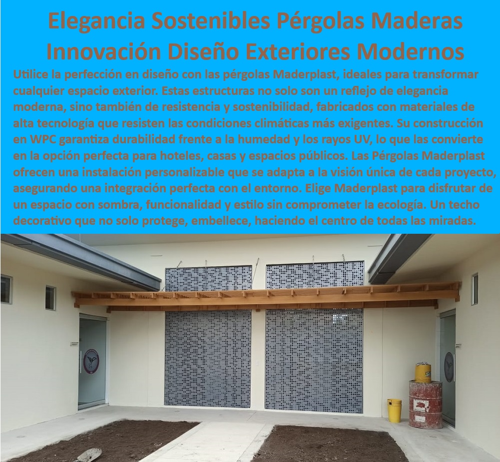 Pérgolas resistentes al sol y la humedad Estructuras de Madera Maderplast 0 Cobertizos de diseño personalizado Pérgolas de diseño moderno Techos decorativos de madera plástica para hoteles Pérgolas resistentes al clima Pérgolas de madera plástica para casas de campo con estilo rústico, - ¿Cómo puedo crear un espacio de sombra elegante en mi terraza con una pérgola?, - Pérgolas-para-Terrazas-y-Jardines, - Techos decorativos para casas con estilo moderno y elegante, - Pérgolas para disfrutar del aire libre con estilo y confort, - Pérgolas de madera plástica para terrazas con diseño moderno, - Pérgolas resistentes a los rayos UV para mantener su color en exteriores, - Pérgolas con diseño innovador para integrar la naturaleza en exteriores, - Pérgolas-para-Exteriores, - ¿Dónde puedo comprar pérgolas de madera plástica (WPC)?, - Techos decorativos de WPC para hoteles y restaurantes, - ¿Qué tipos de pérgolas son ideales para climas húmedos?, - Pérgolas con sistema de iluminación integrado para crear ambientes nocturnos, - Pérgolas resistentes al clima para zonas con condiciones climáticas exigentes, - Pérgolas-Madera-Plástica-WPC, - Pérgolas de madera plástica para crear espacios de sombra en patios, - Pérgolas de madera plástica para balcones con diseño personalizado, - Techos-Decorativos-WPC, - Techos de WPC para proteger del sol y la lluvia en terrazas, - Busco una pérgola que no necesite mucho mantenimiento. ¿WPC es una buena opción?, - Pérgolas-con-Diseño-Sostenible, - Quiero una pérgola que proteja del sol y la lluvia. ¿Qué material es el más resistente?, - ¿Qué necesito para instalar una pérgola resistente al clima en mi jardín?, - Techos decorativos para balcones con diseño que aporta elegancia, - Techos de WPC para proteger del sol en zonas de juegos infantiles, - ¿Cuánto cuesta una pérgola de WPC con diseño moderno?, - Pérgolas de madera plástica con bajo mantenimiento para espacios exteriores, - Pérgolas para crear ambientes acogedores en espacios exteriores, - Pérgolas de madera plástica para crear zonas de comedor al aire libre, - Pérgolas-para-Hoteles, - Pérgolas-con-Bajo-Mantenimiento, - Pérgolas con diseño bioclimático para regular la temperatura en terrazas, - Techos decorativos para terrazas con diseño que se integra con el entorno, - Pérgolas de madera plástica para zonas de piscina con alta durabilidad, - Pérgolas-Resistentes-al-Clima, - Pérgolas de madera plástica para proyectos de arquitectura sostenible, - Pérgolas para exteriores con diseño sostenible y elegante, - Pérgolas-Diseño-Moderno, - Quiero una pérgola resistente y elegante para mi terraza. ¿Qué material me recomiendas?, - Pérgolas para crear espacios de sombra en jardines y patios, - Pérgolas de WPC resistentes a la humedad para jardines, - Techos de WPC para espacios públicos con diseño resistente, - Pérgolas-para-Crear-Espacios-de-Sombra, - Necesito una pérgola para mi jardín que se vea moderna. ¿Qué diseños hay?, - Necesito una pérgola para un hotel con un diseño único. ¿Qué me sugieres? Pérgolas de WPC Pérgolas resistentes al sol y la humedad Estructuras de Madera Maderplast 0 Cobertizos de diseño personalizado - Pérgolas de diseño moderno - Techos decorativos de madera plástica para hoteles - Pérgolas resistentes al clima Pérgolas de WPC