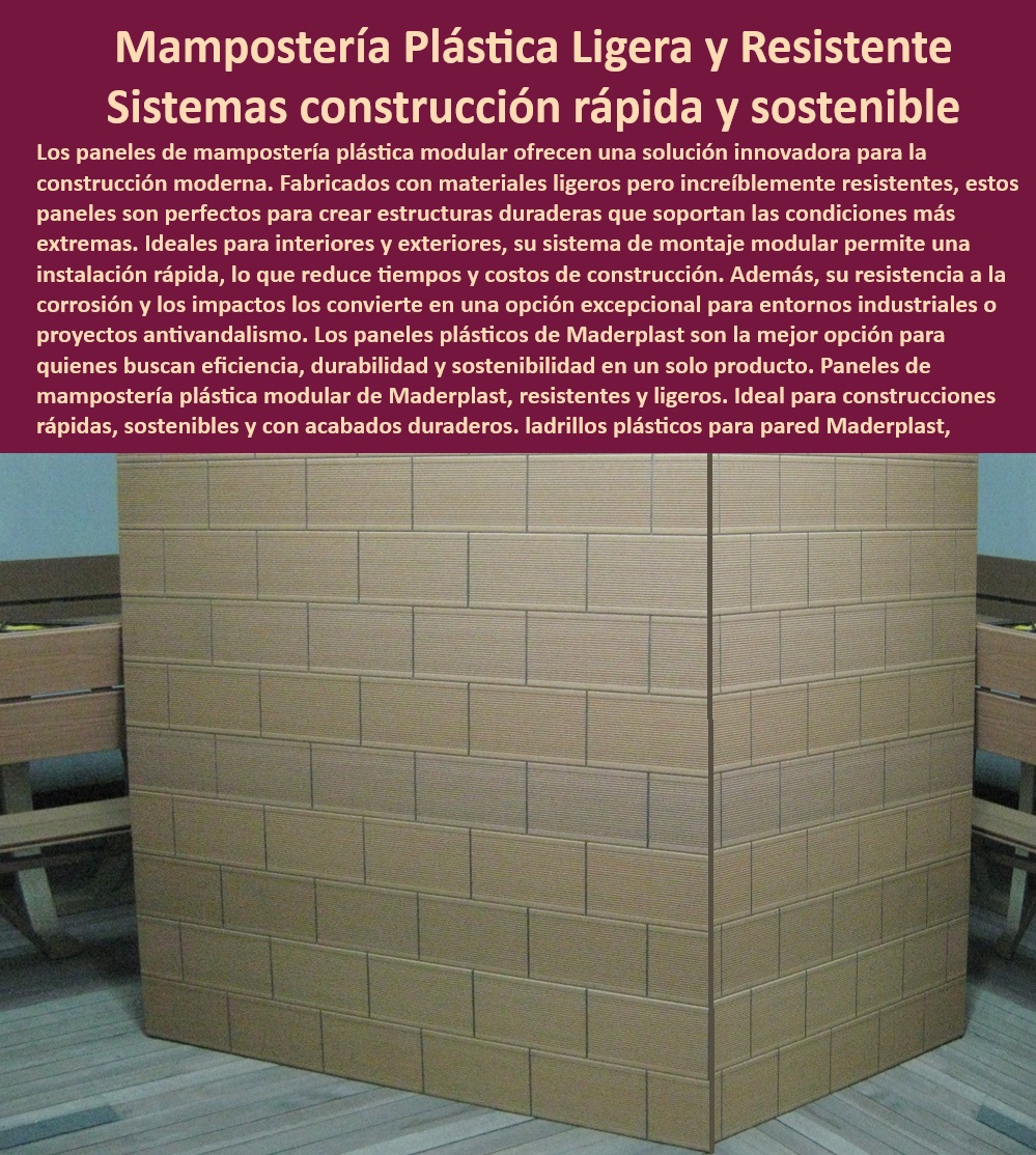 Sistemas De Mampostería Seca Bloques Paneles De Plástico Ladrillos Maderplast 0 paredes Soluciones de Mampostería Ligera y Transportable Paneles pared Sistemas de construcción plástica Plástico Resistente para Estructuras Anti-vandalismo   Paneles de mampostería plástica para la construcción de stands y exposiciones, - Sistemas de construcción con paneles de plástico para proyectos de arquitectura efímera, - Paneles de mampostería plástica para crear estructuras anti-vandalismo en exteriores, - Mampostería-Plástica-Ligera, - ¿Maderplast ofrece paneles de mampostería plástica para interiores y exteriores?, - Mampostería plástica para la construcción de estructuras ligeras y duraderas, - Estructuras-Anti-vandalismo, - Bajo-Mantenimiento, - Mampostería plástica ligera y resistente - Maderplast, - Mampostería plástica ligera para la construcción de estructuras temporales, - Paneles de mampostería plástica para proyectos de diseño innovador, - Mampostería plástica ligera para la construcción de viviendas modulares, - Paneles-de-Mampostería-Plástica, - Sistemas de construcción con paneles de plástico para proyectos de rehabilitación, - Sistemas de construcción plástica con paneles de alta resistencia para muros, - ¿Qué tipo de sistemas de construcción son ideales para crear estructuras anti-vandalismo?, - Paneles-para-Muros, - Sistemas-de-Construcción-Rápida, - Paneles de mampostería plástica para la construcción de invernaderos, - Sistemas de construcción con paneles de plástico para proyectos de interiorismo, - Diseño-Innovador, - ¿Cuáles son las ventajas de usar mampostería plástica en la construcción?, - ¿Cómo puedo construir una fachada ventilada con paneles de mampostería plástica?, - Sistemas de construcción con paneles modulares para interiores y exteriores, - Paneles de mampostería plástica para la construcción de mobiliario urbano, - Paneles de plástico para paredes con resistencia a impactos y corrosión, - Mampostería plástica resistente para la construcción de fachadas ventiladas, - Construcción-Sostenible, - Mampostería plástica resistente para la construcción en zonas de alto tráfico, - Soluciones de mampostería ligera y transportable para proyectos de construcción modular, - Paneles de mampostería plástica para la creación de espacios multifuncionales, - Fácil-Instalación, - Resistente-y-Duradera, - Sistemas de construcción con paneles de plástico para divisiones interiores, - ¿Dónde puedo encontrar soluciones de mampostería ligera para mi proyecto de construcción?, - Mampostería plástica resistente para la construcción en zonas costeras, - Mampostería plástica ligera para proyectos de construcción rápida y sostenible, - Paneles de mampostería plástica para la construcción de techos y cubiertas, - Sistemas de construcción con paneles de plástico para proyectos de bioconstrucción, - Sistemas de construcción con paneles de fácil instalación y bajo mantenimiento Sistemas De Mampostería Seca Bloques Paneles De Plástico Ladrillos Maderplast 0 paredes Soluciones de Mampostería Ligera y Transportable Paneles pared Sistemas de construcción plástica Plástico Resistente para Estructuras Anti-vandalismo   