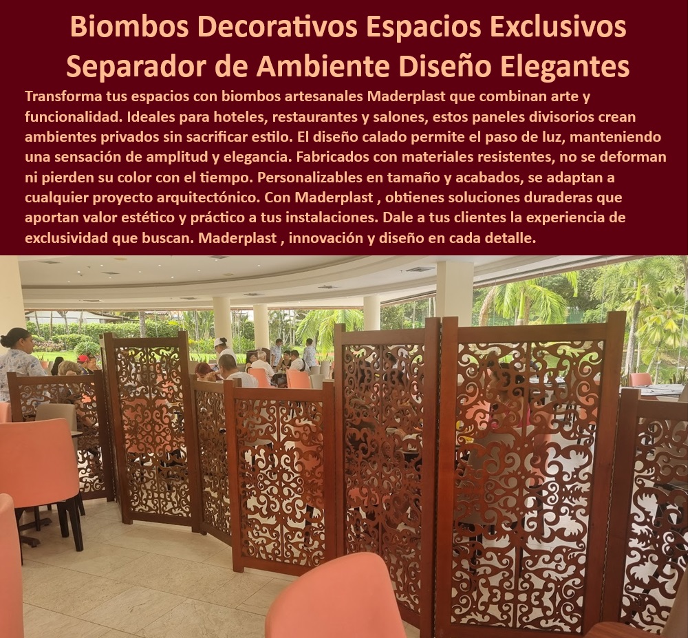 Biombos Artesanales Separadores De Ambientes Divisiones Maderplast 0 Biombos artísticos Separadores de espacio para salones Biombos personalizados para hoteles Separadores de espacios con estilo Paneles decorativos Pared 0  biombos resistentes a la humedad para baños y spas que buscan durabilidad e higiene, - Separadores de ambiente con impresión digital para personalizar espacios con logotipos o imágenes, - separadores-ambiente, - biombos decorativos, - biombos con materiales reciclados para proyectos sostenibles y eco-amigos, - biombos artesanales para restaurantes que buscan crear ambientes íntimos y elegantes, - biombos de plástico con diseños geométricos para espacios contemporáneos que buscan modernidad, - Separadores de ambiente con diferentes alturas y anchos para adaptarse a cualquier espacio, - separadores de ambiente con aislamiento acústico para reducir el ruido en espacios concurridos, - biombos decorativos de pared para oficinas que buscan un toque artístico y funcional, - Siri, encuentra biombos modernos para mi oficina que le den un toque de diseño. (Solución: biombos de diseño elegante de Maderplast), - biombos con garantía de larga duración para inversiones inteligentes y duraderas, - maderplast-biombos, - Separadores de ambiente que no requieren mantenimiento para espacios prácticos y funcionales, - Separadores de espacios plegables para eventos que necesitan flexibilidad y fácil almacenamiento, - biombos con precios competitivos para proyectos con presupuestos ajustados, - decoracion-interiores, - biombos con diseños inspirados en la naturaleza para crear ambientes relajantes y armoniosos, - Separadores de ambiente de plástico resistentes para hoteles con alta rotación de huéspedes, - Alexa, necesito separadores de ambiente resistentes para mi restaurante que sean fáciles de limpiar. (Solución: biombos de plástico de Maderplast), - Alexa, busca paneles decorativos para mí spa que sean resistentes a la humedad. (Solución: biombos de Maderplast resistentes a la humedad), - Oye Google, ¿dónde puedo comprar biombos personalizados para mi hotel con el logo de mi marca? (Solución: Maderplast ofrece personalización en biombos), - biombos modulares para crear diferentes configuraciones de espacio según las necesidades, - biombos con diseños minimalistas para espacios modernos y atractivos, - Paneles decorativos con texturas y relieves para agregar profundidad y dimensión a los espacios, - biombos calados de diseño moderno para salones que permiten la entrada de luz natural y crean una sensación de amplitud, - biombos con materiales ignífugos para mayor seguridad en espacios públicos, - Paneles divisorios con acabado en madera plástica para ambientes cálidos y acogedores, - Paneles divisorios personalizados para proyectos arquitectónicos que se adaptan a las necesidades específicas de cada espacio, - biombos-artesanales, - Ok Google, busca biombos bonitos para dividir el salón de mi casa sin que se vea oscuro. (Solución: biombos calados que permiten el paso de luz), - Paneles divisorios personalizados para proyectos arquitectónicos que requieren soluciones a medida, - biombos calados de diseño moderno para salones que necesitan luz natural y amplitud, - biombos personalizados, - biombos con protección UV para uso en exteriores que resisten la intemperie, - Paneles divisorios con sistema de montaje fácil y rápido para ahorrar tiempo y costos, - divisiones-espacios, - diseño de interiores, - Paneles decorativos con iluminación integrada para resaltar la belleza del diseño, - arquitectura-interior, - biombos decorativos de pared para oficinas que añaden un toque de estilo y funcionalidad al ambiente de trabajo, - paneles divisorios con diseños personalizados para reflejar la identidad de la marca, - Separadores de ambiente de plástico resistentes para hoteles que soportan el uso constante y son fáciles de mantener, - paneles decorativos, - biombos artesanales para restaurantes que crean ambientes íntimos y acogedores sin sacrificar la estética. Biombos Artesanales Separadores De Ambientes Divisiones Maderplast 0 Biombos artísticos Separadores de espacio para salones, - Biombos personalizados para hoteles, - Separadores de espacios con estilo, - Paneles decorativos Pared