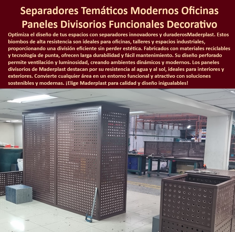 Biombos Artesanales Separadores De Ambientes Divisiones Maderplast 0 Separadores temáticos para oficinas Mamparas divisorias de madera reciclable Paneles divisorios para oficinas Manpara Pantallas separadoras de ambientes 0 separadores temáticos con sistemas de anclaje seguros para mayor estabilidad en entornos industriales, - paneles divisorios con alta durabilidad para talleres que necesitan divisiones resistentes al uso intensivo, - biombos de alta resistencia para fábricas que requieren divisiones duraderas y fáciles de limpiar, - mamparas divisorias de madera reciclables para espacios de coworking con diseño sostenible, - Separadores de ambiente con materiales livianos para facilitar su transporte e instalación en diferentes espacios, - biombos con acabados texturizados para agregar un toque de sofisticación a los espacios de trabajo, - Paneles divisorios funcionales para talleres industriales con alta resistencia al impacto, - Ok Google, busca separadores de ambiente para mi oficina que sean modernos y fáciles de limpiar. (Solución: Separadores Maderplast con diseño innovador y superficie lisa), - mobiliario-oficinas, - mamparas divisorias personalizables para oficinas que quieren reflejar la identidad de su marca, - paneles divisorios con materiales reciclables para proyectos sostenibles con baja huella de carbono, - Mamparas divisorias de madera reciclables para espacios de coworking que combinan estética, sostenibilidad y funcionalidad para un ambiente de trabajo colaborativo y responsable con el medio ambiente, - separadores de ambiente resistentes al agua y al sol para oficinas con áreas exteriores que ofrecerán durabilidad, bajo mantenimiento y un diseño atractivo para espacios interiores y exteriores, - Paneles divisorios que no requieren pintura ni tratamientos adicionales para ahorrar costos de mantenimiento, - maderplast-oficinas, - paneles divisorios, - divisiones-espacios, - separadores de ambiente con fácil mantenimiento para espacios de trabajo con alta rotación, - mamparas divisorias con colores integrales que no se desvanecen con el tiempo en oficinas y talleres, - Separadores de oficinas, - mamparas divisorias con propiedades ignífugas para espacios que requieren mayor seguridad, - paneles divisorios funcionales para talleres industriales que sean resistentes al uso intensivo, a la humedad y diversos agentes químicos para un entorno de trabajo seguro y productivo, - biombos con resistencia a la corrosión para ambientes industriales con presencia de humedad, - interiorismo-oficinas, - separadores de espacios con diseño perforado para oficinas que buscan ventilación y luminosidad, - biombos de alta resistencia para fábricas que proporcionan divisiones duraderas, fáciles de limpiar y que cumplen con los estándares de seguridad industrial para un entorno de trabajo eficiente y seguro, - separadores temáticos modernos para oficinas que ofrecen un diseño innovador, funcionalidad y durabilidad para crear espacios de trabajo eficientes, - separadores temáticos modernos para oficinas que buscan un ambiente de trabajo dinámico, - biombos con soluciones personalizadas que se adaptan a las necesidades específicas de cada cliente, - separadores de ambiente resistentes al agua y al sol para oficinas con áreas exteriores, - espacios-trabajo, - diseño-oficinas, - separadores de ambiente con diferentes niveles de opacidad para controlar la privacidad en oficinas, - separadores temáticos con diseños innovadores para oficinas que buscan un estilo moderno, - Paneles divisorios con diseños modulares que se adaptan a diferentes configuraciones de espacio, - Alexa, necesito paneles divisorios para mi taller que sean resistentes a golpes ya la humedad. (Solución: Paneles Maderplast de alta resistencia y materiales impermeables), - Oye Google, ¿dónde puedo comprar separadores de ambiente hechos con materiales reciclados? (Solución: Maderplast ofrece separadores fabricados con materiales reciclables), - biombos con garantía de larga duración para una inversión rentable en divisiones de espacios, - Alexa, busca biombos para mi fábrica que sean resistentes y duraderos. (Solución: Biombos Maderplast de alta resistencia y larga durabilidad), - separadores de ambiente con resistencia a la salinidad ideales para industrias en zonas costeras, - mamparas divisorias, - Siri, encuentra mamparas para mi coworking que sean bonitas y funcionales. (Solución: Mamparas Maderplast con diseños atractivos y que permiten la división de espacios), - mamparas divisorias con bordes pulidos para evitar accidentes y brindar mayor seguridad en oficinas, - soluciones-espacios, - separadores temáticos con certificaciones de calidad que cumplen con normas internacionales Biombos Artesanales Separadores De Ambientes Divisiones Maderplast 0 Separadores temáticos para oficinas, - Mamparas divisorias de madera reciclable, - Paneles divisorios para oficinas Mampara  Pantallas separadoras de ambientes  0 