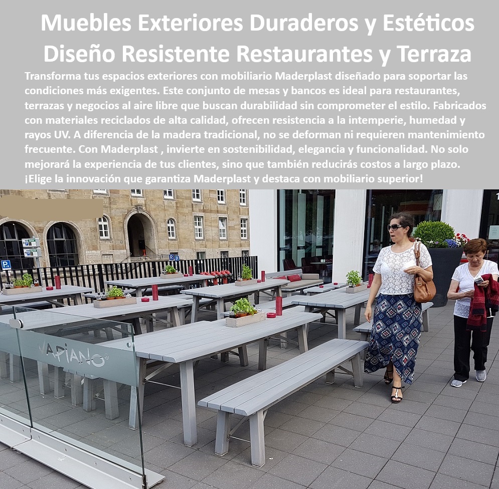 Muebles Para Restaurantes Mobiliario Para Terrazas Maderplast 0 muebles exteriores resistentes muebles para restaurantes rústicos mobiliario patios de restaurantes dotación de mesas de alta resistencia negocios al aire libre 0 mesas y bancas de plástico reciclado para espacios públicos sostenibles, - Conjuntos de mesas y bancos para exteriores que cumplen con las normas internacionales, - Mobiliario para exteriores con baja huella de carbono y amigable con el medio ambiente, - Conjuntos de mesas y bancos para exteriores con protección UV y resistencia a la salinidad del mar, - Ok Google, busca mobiliario para la terraza de mi restaurante que sea resistente a la lluvia y al sol, - diseño-exteriores, - mobiliario modular para exteriores resistente a la intemperie, fabricado con plástico reciclado, bajo mantenimiento y diseño moderno, - Conjuntos de mesas y bancos para exteriores con diseño moderno y funcional, - Conjuntos de mesas y bancos para exteriores con resistencia a la corrosión y oxidación, - Terrazas-restaurantes, - Alexa, necesito mesas y sillas para exterior que sean fáciles de limpiar y no requieran mantenimiento, - mobiliario-exterior, - Mobiliario para espacios públicos con bordes pulidos y finos acabados, - mesas y bancas de plástico reciclado para terrazas de restaurantes, - Mobiliario para cafeterías con colores integrales y soluciones personalizadas, - muebles de maderplast, - Mobiliario para restaurantes con resistencia a impactos, humedad y fuego, - Mobiliario modular para terrazas con resistencia a insectos, gorgojos y salinidad, - Conjuntos de mesas y bancos para exteriores con diseño ergonómico y alta comodidad, - Conjuntos de mesas y bancos para exteriores con garantía de larga duración, - Conjuntos de mesas y bancos para exteriores que buscan optimizar el espacio, con materiales ecológicos, diseño atractivo, resistencia al vandalismo y soluciones a medida para proyectos exigentes, - Mobiliario modular para exteriores resistente a la intemperie, - mesas-bancos-exterior, - mesas y bancas de plástico reciclado con materiales sólidos y flexibles, - mesas y bancas de plástico reciclado para colegios con seguridad y confort, - mesas y bancas para terrazas de restaurantes con alta durabilidad, resistencia a impactos, humedad, fuego, soluciones personalizadas y garantías de larga duración, - muebles resistentes, - Mobiliario modular para hoteles con diseño adaptable a diferentes entornos, - Mobiliario modular para áreas de reuniones al aire libre con estética profesional, - mobiliario urbano, - Alexa, busca mobiliario para áreas de reuniones al aire libre que sea cómodo y resistente a la intemperie, - Siri, encuentra mobiliario modular para mi patio comercial que sea duradero y estético, - mobiliario-plastico, - mobiliario para patios comerciales con bajo costo operativo, mínimo mantenimiento, materiales sostenibles, diseño adaptable y cumplimiento de normas internacionales, - Mobiliario para patios comerciales de bajo mantenimiento y alta durabilidad, - Mobiliario modular para empresas con bajo costo operativo y mínimo mantenimiento, - mobiliario modular para comedores exteriores que ofrece calidad, estilo, practicidad, alta resistencia al uso continuo, confort y larga vida útil, - Mobiliario modular para exteriores que ofrece calidad, estilo y practicidad, - muebles reciclados, - mesas y bancas de plástico reciclado para parques con resistencia al vandalismo, - Mobiliario para exteriores que no se pelan, corroen ni oxidan, ideales para uso intensivo, - Mobiliario modular para comedores exteriores con alta resistencia al uso continuo, - mesas y bancas de plástico reciclado para proyectos exigentes y duraderos, - mobiliario modular, - Oye Google, ¿dónde puedo comprar mesas y bancos para exteriores que soporten el uso intensivo? Muebles Para Restaurantes Mobiliario Para Terrazas Maderplast 0 muebles exteriores resistentes, - muebles para restaurantes rústicos, - mobiliario patios de restaurantes, - dotación de mesas de alta resistencia negocios al aire libre