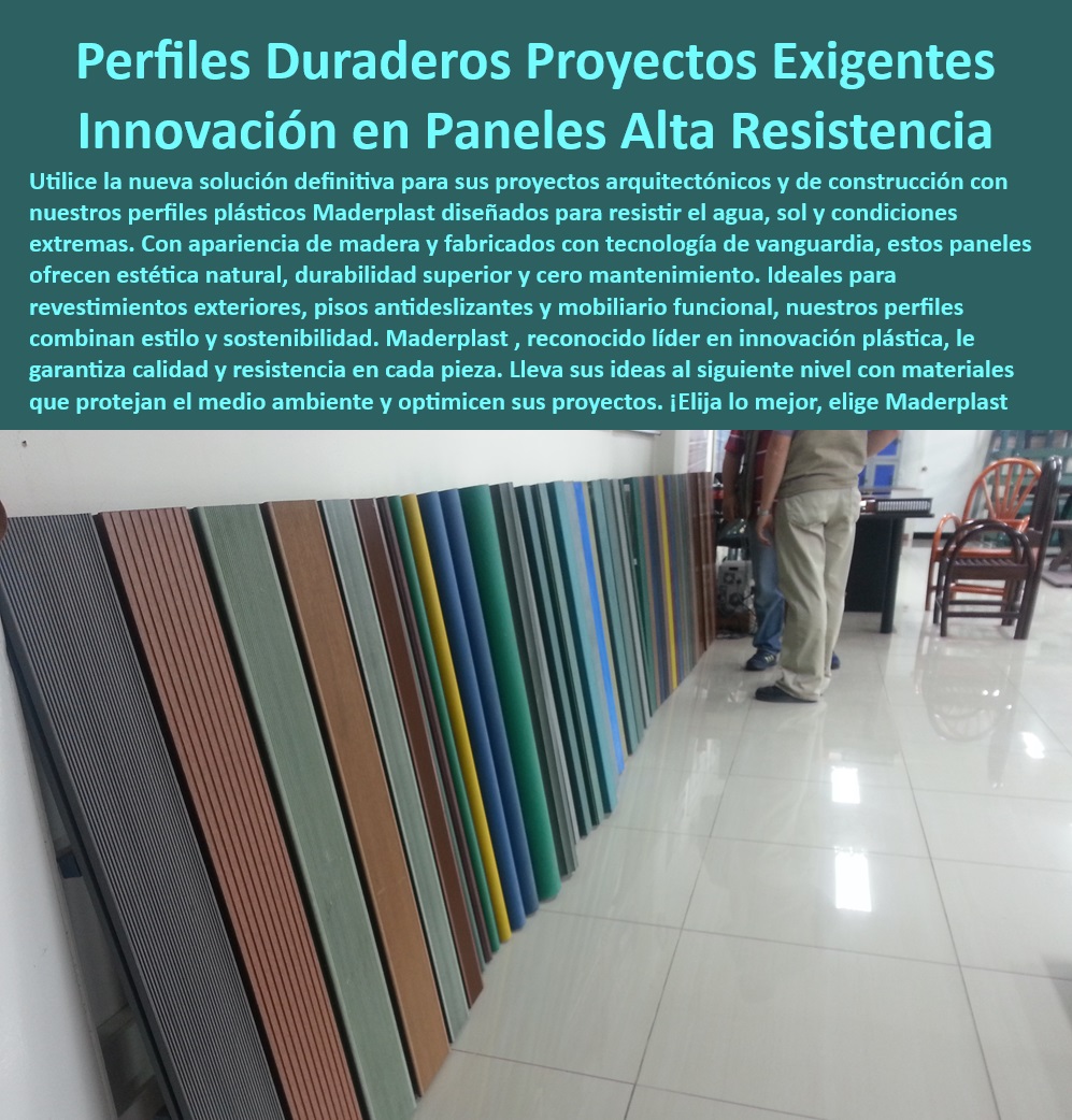 Perfiles De Plástico Acabados Arquitectónicos Maderplast 0 perfiles de madera plástico resistentes al agua y sol paneles de plástico con diseño de madera tablas plásticas de alta resistencia para pisos Cuál es el mejor perfil PP 0 perfiles de plástico para acabados arquitectónicos innovadores, modernos y con un diseño estético superior, - Perfiles plásticos para la construcción de fachadas ventiladas, revestimientos exteriores e interiores modernos y funcionales, - Perfiles de plástico para acabados arquitectónicos que ofrecen resistencia al agua y al sol, apariencia de madera natural, alta resistencia estructural, bajo mantenimiento y un enfoque sostenible para proyectos de construcción y diseño, - resistencia-intemperie, - resistencia a plagas en perfiles plásticos que evitan daños estructurales y prolongan la vida útil del proyecto, - madera para aplicaciones marinas que no se daña con el agua salada del mar ni la corrosión marina, - Alexa, estoy buscando un material resistente para el piso de mi terraza que soporte mucho peso y sea antideslizante, - paneles de plástico con diseño de madera para fachadas, cielos rasos y otros acabados arquitectónicos, - la madera inmunizada más duradera que resiste hongos, bacterias, termitas y otras plagas, - Madera que no requiere de pintura ni barniz para un acabado natural y de bajo mantenimiento a largo plazo, - tecnología sostenible en perfiles plásticos que minimizan el impacto ambiental y promueven la economía circular, - construcción sostenible, - Perfiles plásticos que cumplen con las normativas de calidad y seguridad para la construcción, la arquitectura y el diseño de exteriores e interiores, - Perfiles plásticos ideales para la construcción de decks, terrazas, pérgolas, muelles y otras estructuras exteriores duraderas y seguras, - Ok Google, necesito un material para el exterior de mi casa que se vea como madera pero que no se deteriore con la lluvia y el sol, - Maderas listas, terminadas, acabadas, impermeables, resistentes a plagas, con estabilidad estructural, acabado estético superior, tecnología sostenible y bajo mantenimiento para proyectos de construcción y carpintería que buscan calidad y durabilidad a largo plazo, - revestimientos-exteriores, - Perfiles plásticos impermeables para proyectos en contacto directo con agua, humedad y ambientes húmedos, - materiales-construcción, - Oye Google, ¿cuál es el mejor tipo de plástico para perfiles que van a estar expuestos a la intemperie y al sol directo?, - perfiles plásticos, - estabilidad estructural en perfiles plásticos para construcciones seguras, confiables y duraderas a largo plazo, - Acabado estético superior en perfiles plásticos que ofrecen una amplia gama de colores, texturas y acabados que imitan la madera, - La mejor madera para exteriores que resiste la intemperie, no se pudre, agrieta, deforma, requiere mantenimiento, resiste plagas, hongos, bacterias y ofrece una larga vida útil en aplicaciones marinas, costeras y de paisajismo, - maderas que no requieren de mantenimientos costosos como pintura, barniz, selladores o aceites protectores, - Maderas de la mejor calidad listas, terminadas y acabadas para facilitar la instalación y optimizar tiempos de construcción, - Perfiles plásticos para la fabricación de mobiliario urbano resistentes al vandalismo, la corrosión y las condiciones climáticas extremas, - Perfiles plásticos que ofrecen una alternativa ecológica, sostenible, resistente y de bajo mantenimiento a la madera natural, - la mejor madera para exteriores que no se pudre, agrieta, deforma, ni requiere mantenimiento constante, - Pisos exteriores, - Perfiles plásticos con una vida útil prolongada que superan los 20 años para una inversión rentable y de bajo costo a largo plazo, - madera-plastica, - tablas plásticas de alta resistencia para pisos exteriores, decks, terrazas y muelles, - bajo mantenimiento en perfiles plásticos que reducen costos y tiempo de trabajo a lo largo de la vida útil del proyecto, - Perfiles de plástico ideales para revestimientos exteriores, pisos antideslizantes, mobiliario urbano y otros proyectos que requieren alta resistencia a la intemperie, bajo mantenimiento, estética similar a la madera natural y un compromiso con la sostenibilidad, - Paneles de plástico con diseño de madera, tablas plásticas de alta resistencia para pisos, perfiles de madera plásticos resistentes y duraderos para aplicaciones exteriores, interiores y mobiliario urbano, - maderas para construcción y carpintería avanzada con alta estabilidad estructural, precisión dimensional y resistencia a cargas, - madera para aplicaciones costeras y marítimas con alta resistencia a la humedad, el salitre y la erosión, - Alexa, necesito un material para construir un deck cerca de la piscina que no se pudra con la humedad ni se deteriore con el cloro, - Siri, quiero encontrar materiales de construcción que sean amigables con el medio ambiente y que no requieran mucho mantenimiento, - perfiles de madera plástico resistentes al agua y al sol para revestimientos exteriores duraderos, - mobiliario urbano, - ¿Cuál es el mejor perfil PP para aplicaciones exteriores que requieren alta resistencia y durabilidad? Perfiles De Plástico Acabados Arquitectónicos Maderplast 0 perfiles de madera plástico resistentes al agua y sol, - paneles de plástico con diseño de madera, - tablas plásticas de alta resistencia para pisos, - Cuál es el mejor perfil PP