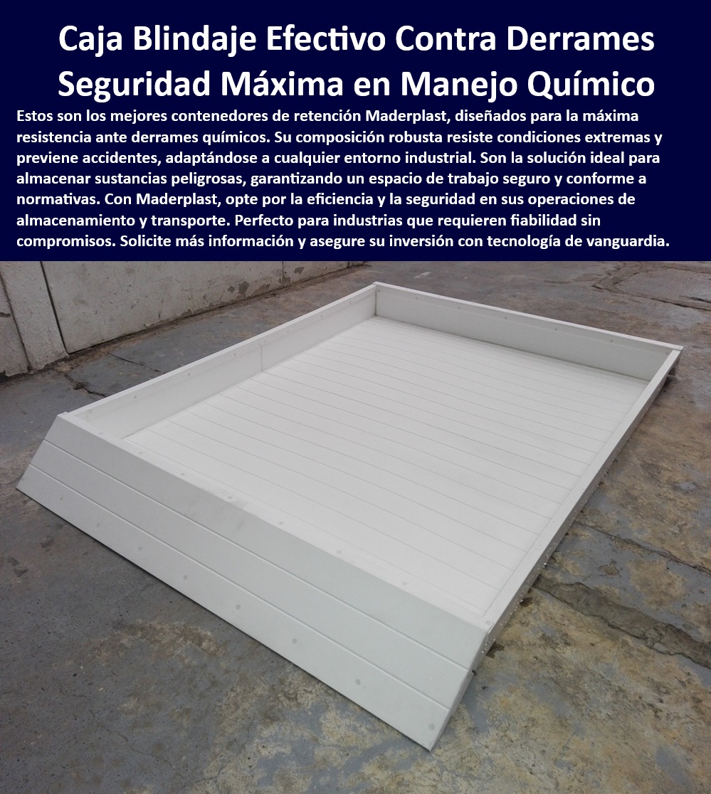 Bandeja Retención Derrames Químicos Contenedor Materiales Peligrosos Maderplast 0 Contenedor plástico resistente derrames Caja retención derrames alta resistencia Soluciones contención derrames personalizables Soluciones derrames químicos 0 Bandeja Retención Derrames Químicos Contenedor Materiales Peligrosos Maderplast 0 Contenedor-plástico-resistente-derrames, - Caja retención derrames alta resistencia, - Soluciones contención derrames personalizables - Soluciones derrames químicos