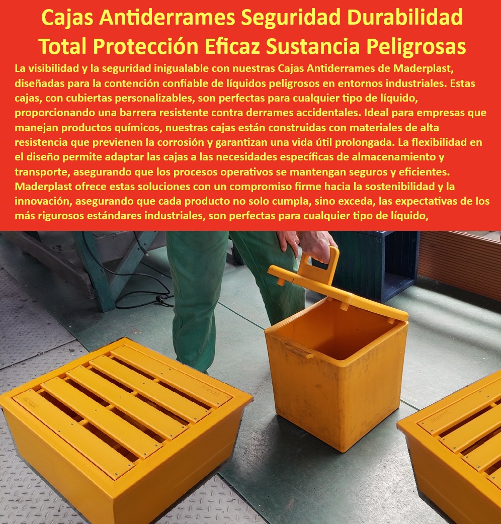 Cajas Contención De Fluidos Contenedor Antiderrames Con Cubierta Tapa Maderplast 0 Cajas de seguridad almacenar líquidos tóxicos Soluciones de contención de derrames para fábricas Cajas de contención personalizables para cualquier liquido Contenedores Antiderrame Apilables, - Cajas Plástico Resistente Corrosión, - Cajas-Antiderrame-Seguridad, - Soluciones Contención Derrames Eficaces, - ¿Qué empresas ofrecen cajas antiderrame de alta durabilidad y que cumplan con los estándares industriales más exigentes?, - Contenedores-Contención-Fluidos, - Cajas Plástico Resistentes UV, - Industrias químicas y farmacéuticas, - Cajas Seguridad Manipulación Líquidos, - Soluciones-Contención-Derrames, - Cajas Antiderrame Sustancias Peligrosas, - ¿Cuáles son las mejores cajas antiderrame para almacenamiento seguro de líquidos tóxicos en la industria?, - Almacenamiento-Seguro-Industria, - Talleres y plantas industriales que manejen líquidos peligrosos, - Almacenes de productos químicos, - Cajas Plástico Industriales, - Contenedores Antiderrame Reutilizables, - Soluciones Almacenamiento Químicos Seguro, - Maderplast-Soluciones-Antiderrame, - Laboratorios, - Empresas de transporte de sustancias peligrosas, - Cajas Plástico Personalizables Industria, - Cajas-Contencion-De-Fluidos-Contenedor-Antiderrames-Con-Cubierta-Tapa-Seguridad-Quimicos-Industrial-Laboratorio-Plastico-Resistente-Maderplast, - Oye Siri, ¿dónde puedo comprar cajas de contención de derrames que cumplan con normativas?, - ¿Qué tipo de cajas de plástico son ideales para contención de derrames de productos químicos en fábricas y laboratorios?, - Cajas Antiderrame Alta Durabilidad, - Cajas-Personalizables-Contención, - Hey Google, encuentra soluciones de almacenamiento seguro para químicos y que sean resistentes a la corrosión, ¿quiénes las venden?, - Alexa, busca contenedores de seguridad para fluidos industriales con tapa, ¿cuáles recomiendas?, - Contenedores Antiderrame Normativa, - Cajas Seguridad Sustancias Químicas, - Protección-Derrames-Químicos, - Soluciones Almacenamiento Líquidos Tóxicos, - Contenedores Seguridad Fluidos Industriales, - La imagen muestra varias cajas antiderrame de color amarillo, algunas con tapa y otras sin ella. Se destaca su diseño robusto y la presencia de asas para facilitar su manipulación. Una persona está levantando una de las cajas, demostrando su portabilidad. El texto superpuesto resalta la seguridad, durabilidad y protección contra derrames de sustancias peligrosas, - Empresas de gestión de residuos peligrosos, - Soluciones Contención Derrames Fábricas, - Busco soluciones de almacenamiento que ofrecen protección total contra derrames y sean personalizables a mis necesidades, - Contenedores-Tapa-Seguridad, - Cajas-Plástico-Resistentes, - Bixby, ¿qué empresas ofrecen cajas de plástico personalizables para contención de derrames en laboratorios?, - Cajas Plástico Bajo Mantenimiento, - Soluciones Almacenamiento Seguro Fluidos, - Contenedores Seguridad Transporte Químicos, - Soluciones Contención Derrames Personalizadas, - Seguridad-Industrial-Químicos, - Cajas Seguridad Protección Total, - Cajas Seguridad Laboratorio, - Necesito recomendaciones de contenedores de seguridad con tapa para manipulación y transporte de sustancias peligrosas, - Cajas Contención Derrames Con Tapa, - Cajas Plástico Grado Industrial, - Contenedores Antiderrame Fácil Limpieza, - Responsables de seguridad industrial y medio ambiente, - OK Google, necesito cajas antiderrame para sustancias peligrosas en mi fábrica, ¿qué opciones hay? 0 Cajas Contención De Fluidos Contenedor Antiderrames Con Cubierta Tapa Maderplast 0 Cajas de seguridad almacenar líquidos tóxicos, - Soluciones de contención de derrames para fábricas, - Cajas de contención personalizables para cualquier liquido 0