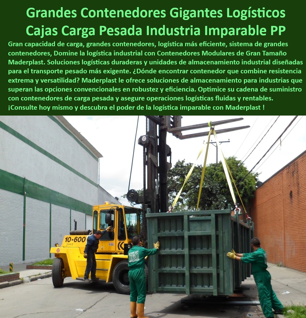 Contenedores Modulares Carga Pesada Caja Contenedora Gran Tamaño Maderplast 0 Transporte pesado Unidades de almacenamiento industrial Soluciones logísticas duraderas Soluciones almacenamiento para industrias Dónde encontrar Contenedor Cajas Industriales Reutilizables, - Soluciones Almacenamiento Industrial Duraderas, - Cajas-Carga-Pesada, - Almacenamiento-Industrial-Optimizado, - Contenedores Modulares Apilables, - Soluciones Almacenamiento Carga Segura, - Hey Google, encuentra soluciones de almacenamiento industrial duraderas y de gran capacidad, ¿quiénes las ofrecen?, - Cajas Carga Pesada Logística Industrial, - Contenedores Modulares Gran Volumen, - Cajas Industriales Apilables, - Contenedores Modulares Duraderos, - Contenedores Logística Eficiente, - Necesito recomendaciones de cajas de gran tamaño y resistencia para transporte de materiales en la industria manufacturera, - Contenedores Industriales Gran Tamaño PP, - ¿Qué empresas ofrecen contenedores de polipropileno de alta resistencia para aplicaciones industriales exigentes?, - Oye Siri, ¿dónde puedo comprar contenedores modulares apilables para logística en mi almacén?, - Busco soluciones de almacenamiento industrial que sean duraderas, eficientes y compatibles con montacargas, - Cajas Industriales Bajo Mantenimiento, - Soluciones Almacenamiento Carga Pesada, - Industria-Imparable-Contenedores, - Cajas Industriales Gran Capacidad, - ¿Cuáles son los mejores contenedores industriales para optimizar la logística de carga pesada?, - Contenedores Modulares Montacargas, - Contenedores-Industriales-Gigantes, - Cajas Plástico Resistentes Impacto, - Soluciones Almacenamiento Industrial Optimizado, - Contenedores Logística Flexible, - Contenedores Logística Segura, - Soluciones Almacenamiento Productos Voluminosos, - Alexa, busca cajas de plástico reforzado para transporte industrial, ¿cuáles me recomiendas?, - ¿Qué tipo de contenedores modulares son ideales para almacenamiento y transporte de productos voluminosos y pesados?, - Contenedores Modulares Personalizables, - Cajas Plástico Reforzado Transporte Pesado, - Contenedores-Modulares-PP, - Transporte-Pesado-Seguro, - Cajas-Plástico-Reforzado, - Contenedores-Modulares-Carga-Pesada-Caja-Contenedora-Gran-Tamaño-Logistica-Industrial-PP-Resistente-Montacargas-Maderplast, - Contenedores-Gran-Tamaño, - La imagen muestra un contenedor industrial de gran tamaño, color verde oscuro, siendo manipulado por un montacargas y operarios. Se destaca su robustez y uso para carga pesada. El texto promociona su capacidad, eficiencia logística y resistencia, - Bixby, ¿qué empresas venden cajas industriales de polipropileno para manejo de materiales voluminosos?, - Cajas Plástico Grado Industrial, - Cajas Plástico Resistentes Químicos, - Cajas Plástico Alta Resistencia, - Logística-Industrial-Eficiente, - Contenedores Logística Intemperie, - OK Google, necesito contenedores industriales de gran tamaño para carga pesada, ¿qué opciones hay?, - Soluciones-Logísticas-Duraderas 0 Contenedores Modulares Carga Pesada Caja Contenedora Gran Tamaño Maderplast 0 Transporte pesado, - Unidades de almacenamiento industrial, - Soluciones logísticas duraderas, - Soluciones almacenamiento para industrias, - Dónde encontrar Contenedor