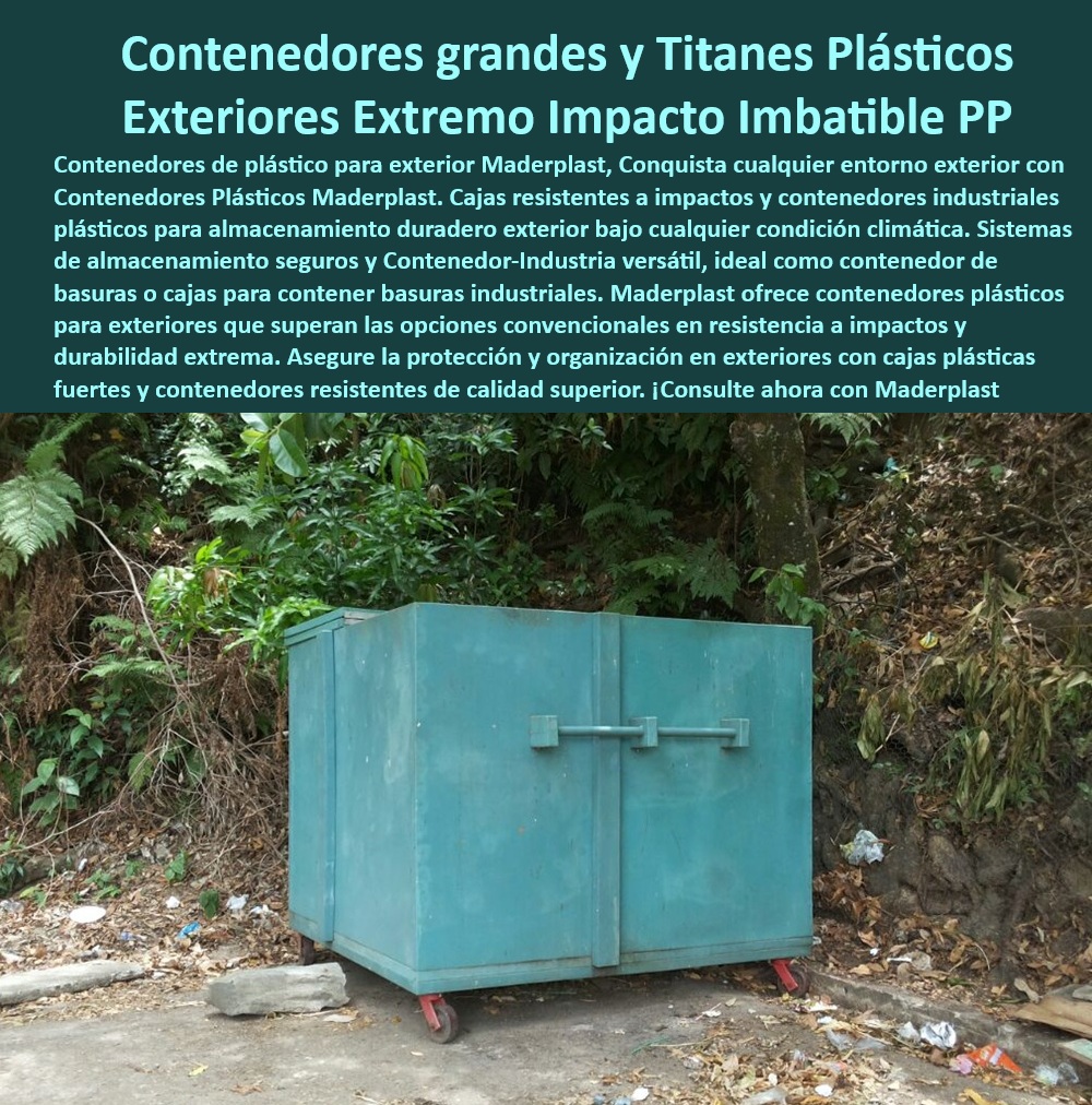 Contenedores Plásticos Para Exteriores Caja Plástica Fuerte Resistente Maderplast 0 Cajas resistentes a impactos Contenedores industriales plásticos Almacenamiento Durable Exterior Sistemas almacenamiento seguros Contenedores Industria Contenedores Plásticos Exteriores PP Imbatible, - Cajas Plásticas Resistentes Químicos, - Soluciones Almacenamiento Residuos, - Contenedores Industriales Versátiles, - ¿Qué empresas ofrecen contenedores plásticos para exteriores con garantía de resistencia y durabilidad, y que sean de fácil manejo?, - Cajas Plásticas Herméticas Intemperie, - Cualquier entorno que requiera contenedores resistentes a la intemperie y al uso rudo, - Cajas Plásticas Gran Tamaño Basuras, - Contenedores Industriales Resistentes Impactos, - Cajas-Plásticas-Fuertes-Resistentes, - Oye Siri, ¿dónde puedo comprar contenedores industriales de PP de gran capacidad para basura?, - Contenedores Industriales Con Ruedas, - Cajas-Plásticas-Gran-Capacidad, - Empresas de gestión de residuos, - Contenedores-Impacto-Imbatible, - Municipios y entidades gubernamentales (para contenedores de basura públicos), - Contenedores-Industriales-PP, - ¿Cuáles son los mejores contenedores plásticos para exteriores, que sean resistentes a impactos y a condiciones climáticas extremas?, - Soluciones Almacenamiento Exterior Duradero, - Contenedor para basura industrial, - Contenedor para basura industrial resistente, - Cajas Plástico Gran Capacidad Basuras, - Maderplast-Contenedores-Resistentes, - Industrias con necesidades de almacenamiento exterior (químicas, construcción, etc.), - Bixby, ¿qué empresas ofrecen cajas plásticas resistentes a químicos y a la intemperie para uso industrial?, - OK Google, necesito contenedores plásticos para exteriores que sean muy resistentes, ¿qué opciones hay?, - Cajas Plásticas Contenedores Basura, - Contenedores PP Larga Vida Útil, - Contenedores-Plásticos-Para-Exteriores-Caja-Plástica-Fuerte-Resistente-Impactos-Intemperie-PP-Imbatible-Industrial-Basuras-Maderplast, - Almacenamiento-Exterior-Duradero, - Cajas Plásticas Fuertes Intemperie, - Almacenamiento-Seguro-Exterior, - Cajas Plásticas Trabajo Pesado, - ¿Qué tipo de contenedores industriales de PP son ideales para resistir la intemperie, el uso rudo y la corrosión?, - Contenedores PP Alta Resistencia UV, - Hey Google, encuentra soluciones de almacenamiento exterior duradero y seguro para residuos, ¿quiénes las venden?, - Soluciones-Intemperie-Resistentes, - Cajas Plásticas Apilables Exteriores, - Soluciones Almacenamiento Seguro Exteriores, - Soluciones Almacenamiento Intemperie, - Cajas Plásticas Protección UV, - Contenedores-Plásticos-Exteriores, - La imagen muestra un contenedor de plástico de gran tamaño, color verde, con un diseño robusto y ruedas en la base. El entorno exterior sugiere su uso para intemperie. El texto superpuesto destaca su resistencia a impactos, durabilidad extrema y uso como contenedor de basuras o caja para contener basuras industriales. El material promocionado es Imbatible PP, - Contenedor para basura industrial con ruedas, - Necesito recomendaciones de cajas plásticas fuertes y duraderas para almacenamiento de basuras industriales en exteriores, - Contenedores PP Resistentes Corrosión, - Soluciones Almacenamiento Bajo Mantenimiento, - Alexa, busca cajas plásticas fuertes para intemperie y que soporten impactos, ¿cuáles recomiendas?, - Cajas-Basuras-Industriales, - Gerentes de mantenimiento, - Conjuntos residenciales y edificios (para áreas de basura), - Buscar soluciones de almacenamiento exterior seguras y versátiles, que sirvan tanto para residuos como para otros materiales, - Soluciones Almacenamiento Exterior Seguro 0   Contenedores Plásticos Para Exteriores Caja Plástica Fuerte Resistente Maderplast 0 Cajas resistentes a impactos Contenedores industriales plásticos Almacenamiento Durable Exterior Sistemas almacenamiento seguros Contenedores Industria 0  