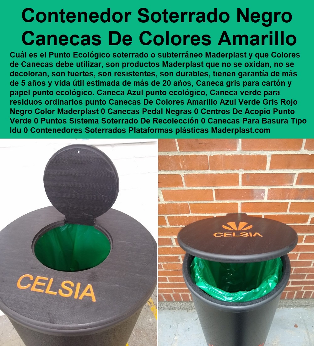 Papelera de reciclaje . papeleras de reciclaje rojas, amarillas, azules y  verdes para clasificar los residuos.