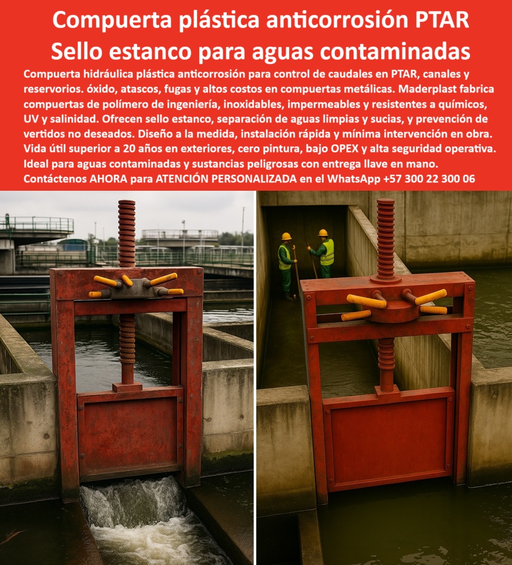 Compuerta Anti Corrosión Aguas Contaminadas Sustancias Peligrosas Maderplast 0 compuerta hidráulica anticorrosión para PTAR, - compuerta plástica separación de aguas limpias y sucias, - compuerta plástica para prevención PP Compuerta Anti Corrosión Aguas Contaminadas Sustancias Peligrosas Maderplast 0 compuerta hidráulica anticorrosión para PTAR compuerta plástica separación de aguas limpias y sucias compuerta plástica para prevención PP 0 Compuerta Anti Corrosión Aguas Contaminadas Sustancias Peligrosas Maderplast 0 compuerta hidráulica anticorrosión para PTAR, - compuerta plástica separación de aguas limpias y sucias, - compuerta plástica para prevención PP