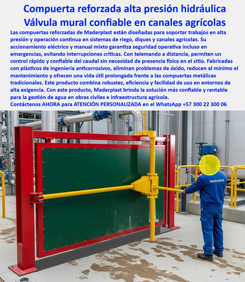Compuerta Grande con accionamiento eléctrico y manual mixto Dique Maderplast 0 compuerta reforzada para trabajos en alta presión, - compuerta para canales agrícolas con control remoto, compuerta de bajo mantenimiento Diques Compuerta Grande con accionamiento eléctrico y manual mixto Dique Maderplast 0 compuerta reforzada para trabajos en alta presión compuerta para canales agrícolas con control remoto compuerta de bajo mantenimiento Diques 0 Compuerta Grande con accionamiento eléctrico y manual mixto Dique Maderplast 0 compuerta reforzada para trabajos en alta presión, - compuerta para canales agrícolas con control remoto, compuerta de bajo mantenimiento Diques