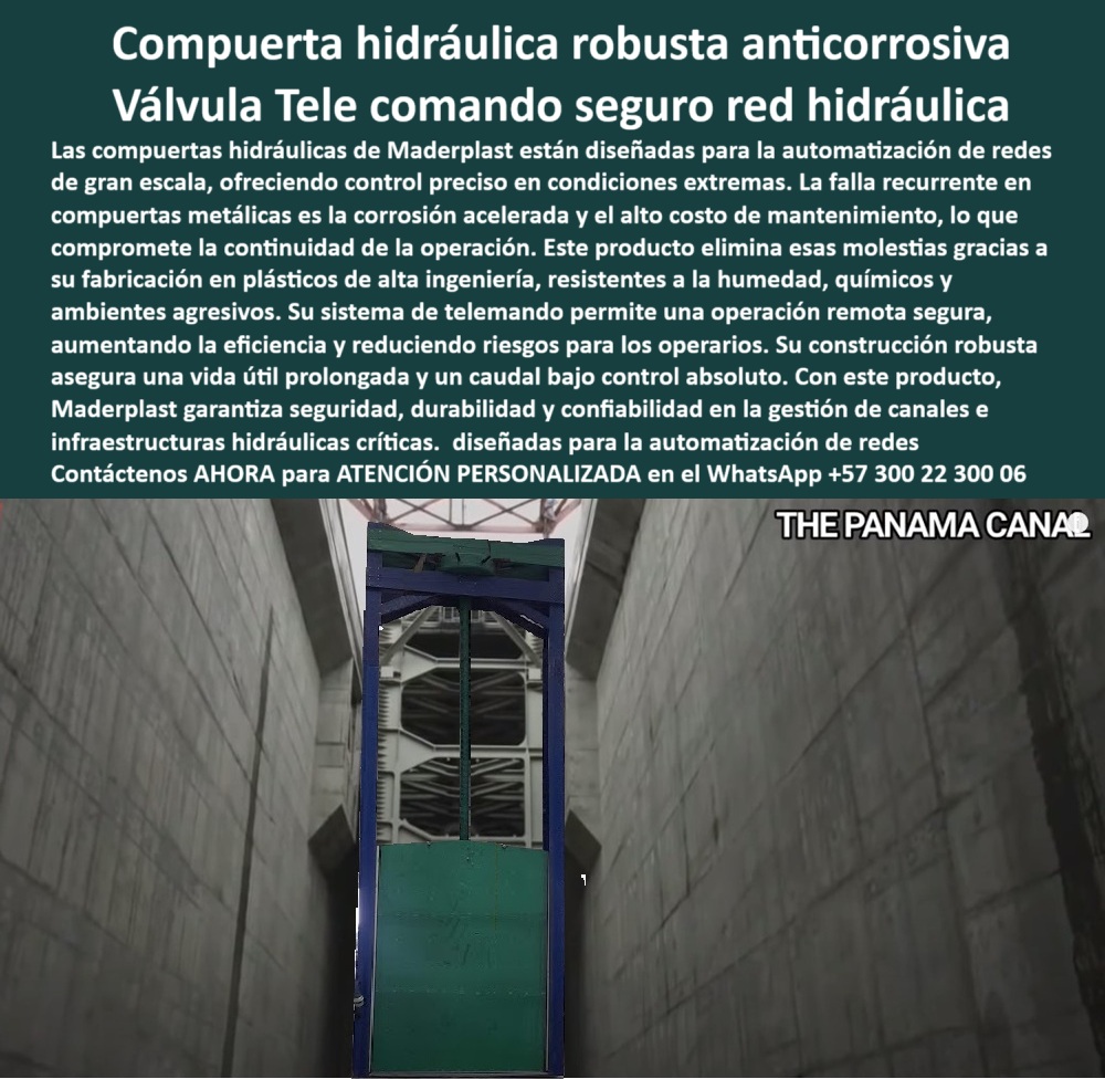 Compuerta Hidráulica Canales Anticorrosión Válvula Control De Caudales Maderplast 0 compuerta para automatización de redes hidráulicas, - compuerta robusta para ambientes agresivos, compuerta con sistema de telemando canal Compuerta Hidráulica Canales Anticorrosión Válvula Control De Caudales Maderplast 0 compuerta para automatización de redes hidráulicas compuerta robusta para ambientes agresivos compuerta con sistema de telemando canal 0 Compuerta Hidráulica Canales Anticorrosión Válvula Control De Caudales Maderplast 0 compuerta para automatización de redes hidráulicas, - compuerta robusta para ambientes agresivos, compuerta con sistema de telemando canal