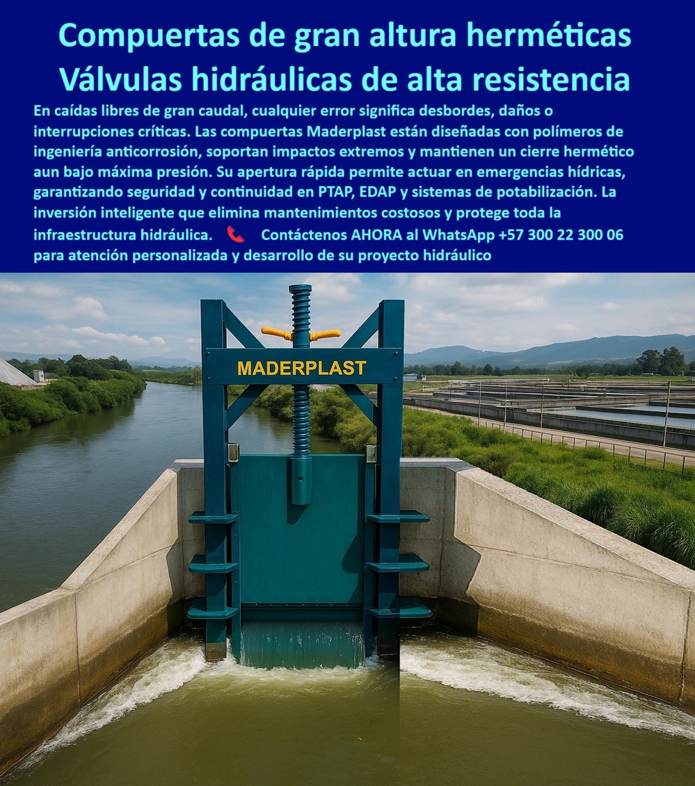 Compuertas hidráulicas de alta caída compuertas de alto desempeño Maderplast 0 compuertas adaptadas a variaciones de caudal extremo, - compuertas con apertura rápida para emergencias hídricas, compuerta de gran altura Ptar Compuertas hidráulicas de alta caída compuertas de alto desempeño Maderplast 0 compuertas adaptadas a variaciones de caudal extremo compuertas con apertura rápida para emergencias hídricas compuerta de gran altura Ptar 0 Compuertas hidráulicas de alta caída compuertas de alto desempeño Maderplast 0 compuertas adaptadas a variaciones de caudal extremo, - compuertas con apertura rápida para emergencias hídricas, compuerta de gran altura Ptar