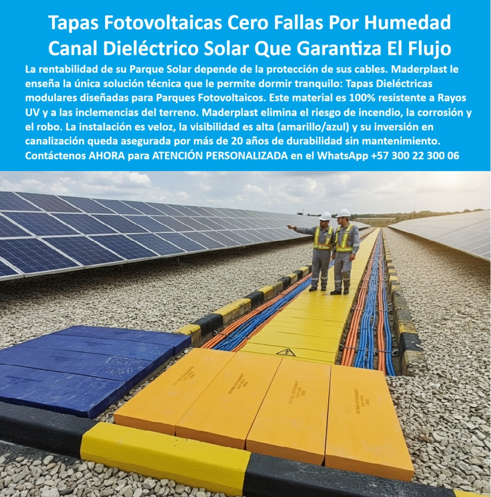 Ductos Canal Tapas Cajas Retie Parques Solares Rayos Uv Maderplast 0 Cujbiertas en terrenos solares amplios Tapas Dieléctricas para Canalización de Cableado en Parques Solares Fotovoltaicos Tapas para parques solares Dieléctricas resistentes UV Ductos Canal Tapas Cajas Retie Parques Solares Rayos Uv Maderplast 0 Cujbiertas en terrenos solares amplios Tapas Dieléctricas para Canalización de Cableado en Parques Solares Fotovoltaicos Tapas para parques solares Dieléctricas resistentes UV