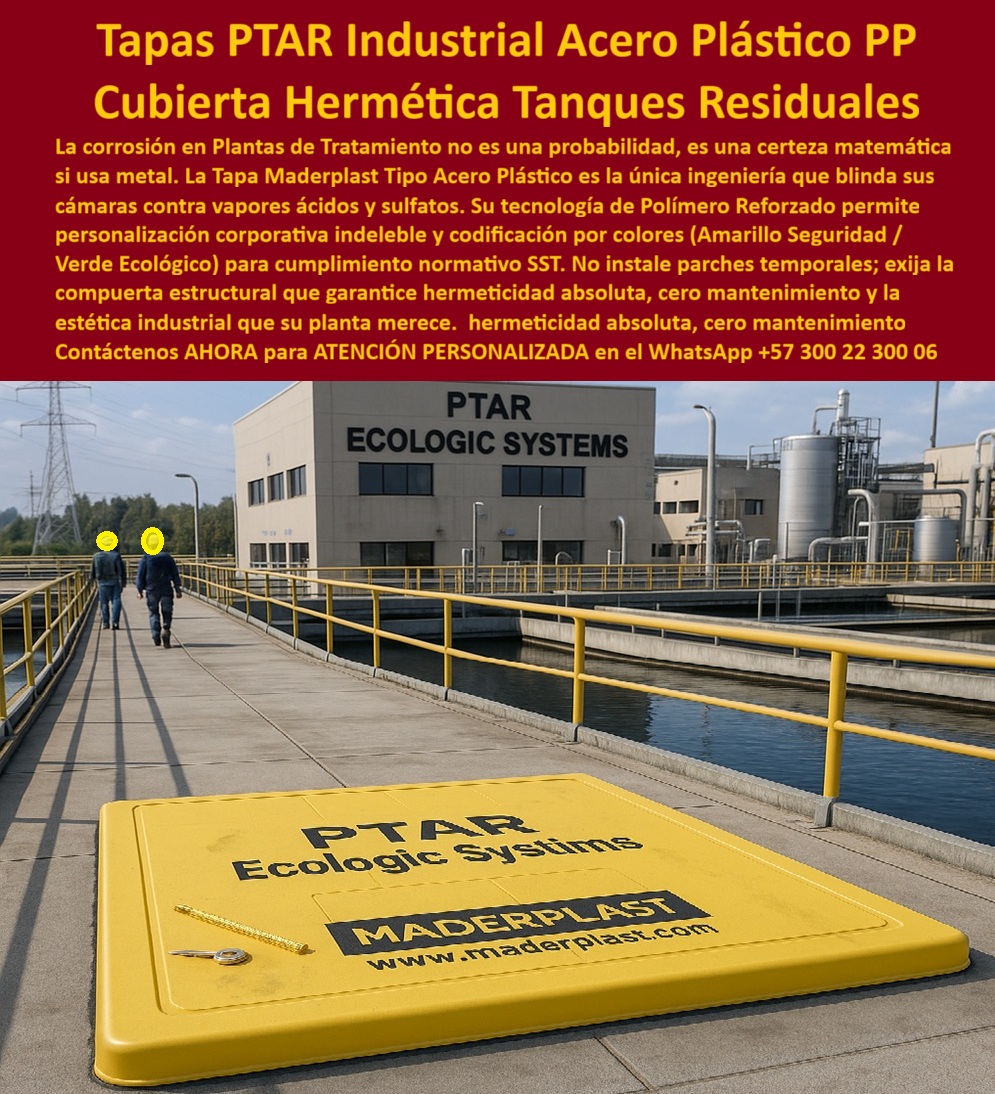 Tapa Plástica Anticorrosiva Acero Plastico Cámaras Ptar Hidráulicas Maderplast 0 tapas metálicas Polímero reforzado resistente a la intemperie y a los químicos Seguridad y funcionalidad Tapa industriales herméticas De Acero O Plástico PP Tapa Plástica Anticorrosiva Acero Plastico Cámaras Ptar Hidráulicas Maderplast 0 tapas metálicas Polímero reforzado resistente a la intemperie y a los químicos Seguridad y funcionalidad Tapa industriales herméticas De Acero O Plástico PP