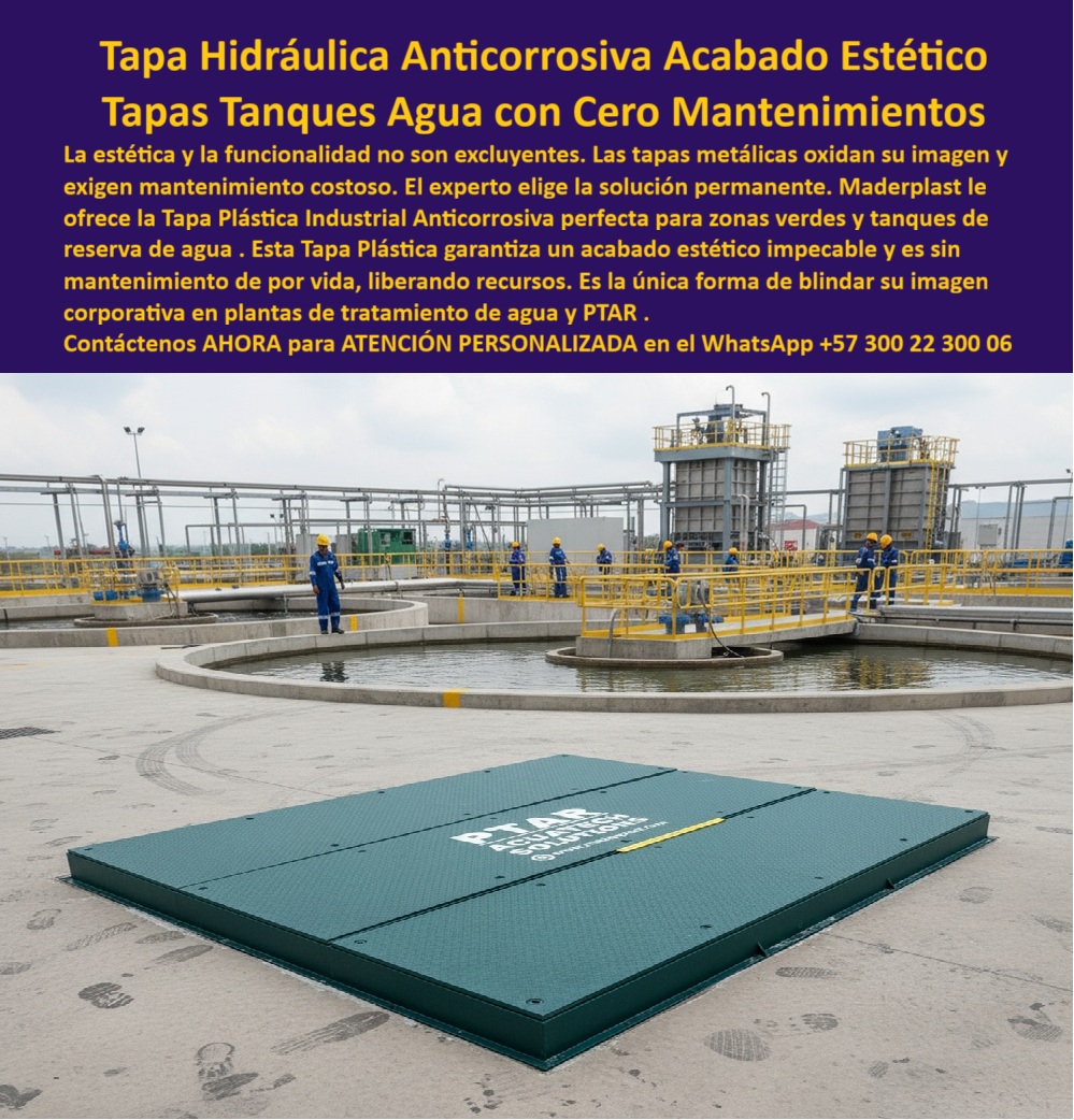 Tapa Plástica Anticorrosiva Ptar Acero Plástico Tapas Hidráulicas Maderplast 0 Tapa zonas verdes y tanques de reserva de agua con acabado estético y sin mantenimiento Tapa plástica industrial anticorrosiva plantas de tratamiento de agua y Ptar 0 Tapa Plástica Anticorrosiva Ptar Acero Plástico Tapas Hidráulicas Maderplast 0 Tapa zonas verdes y tanques de reserva de agua con acabado estético y sin mantenimiento Tapa plástica industrial anticorrosiva plantas de tratamiento de agua y Ptar 0