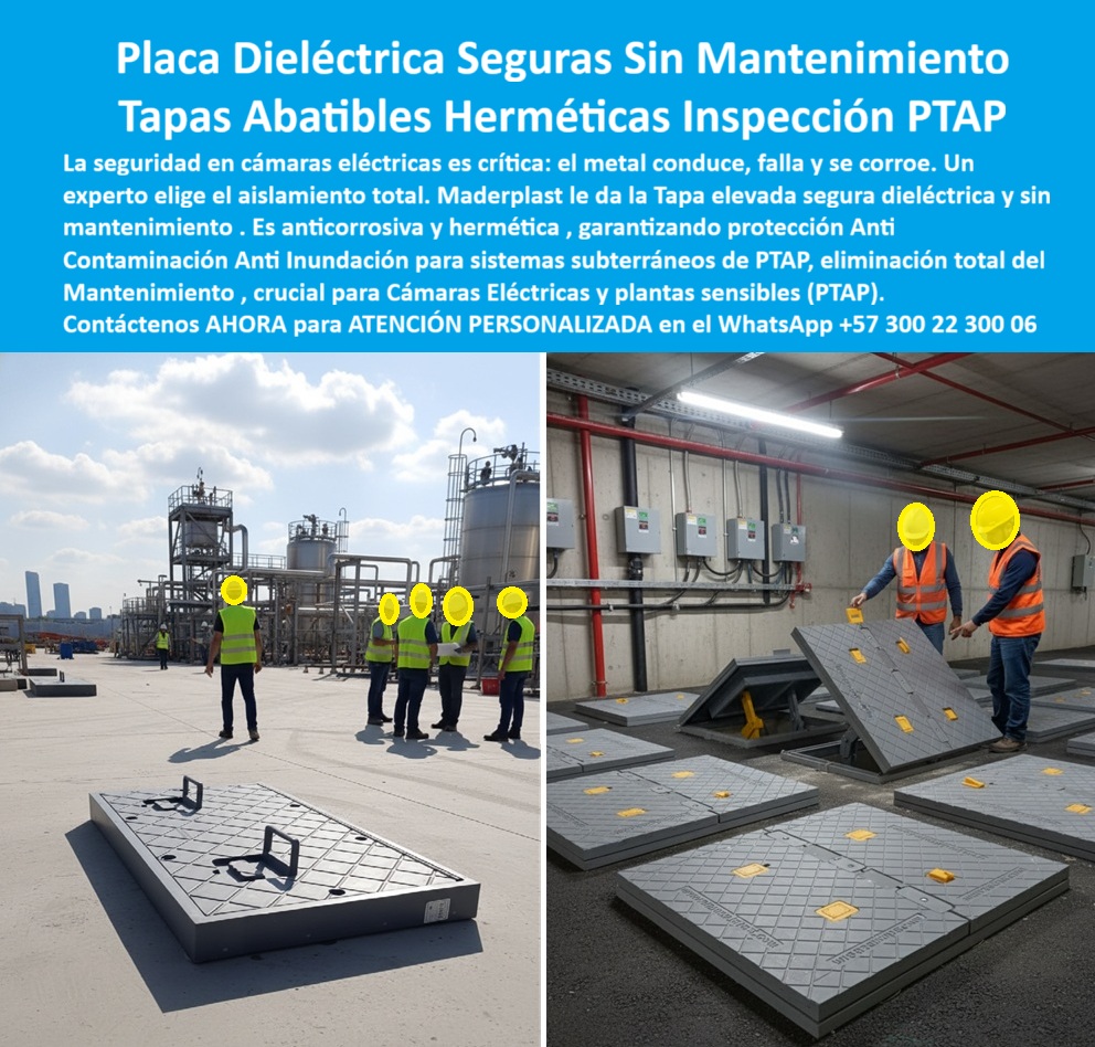 Tapas Seguridad Anti Contaminación Anti Inundación Maderplast 0 Tapa elevada anticorrosiva y hermética Ideal para cámaras eléctricas y sistemas subterráneos Segura dieléctrica y sin mantenimiento Tapas Plasticas abatibles de inspección de Ptap Tapas Seguridad Anti Contaminación Anti Inundación Maderplast 0 Tapa elevada anticorrosiva y hermética Ideal para cámaras eléctricas y sistemas subterráneos Segura dieléctrica y sin mantenimiento Tapas Plasticas abatibles de inspección de Ptap