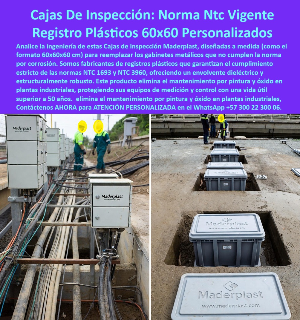 Cajas Eléctricas Exteriores En Pared Cajas De Inspección Maderplast 0 Caja técnica polímero estructural a medida Cajas de paso estancas para ambientes agresivos Cajas de empalme eléctrico personalizadas gran formato Registros de pared