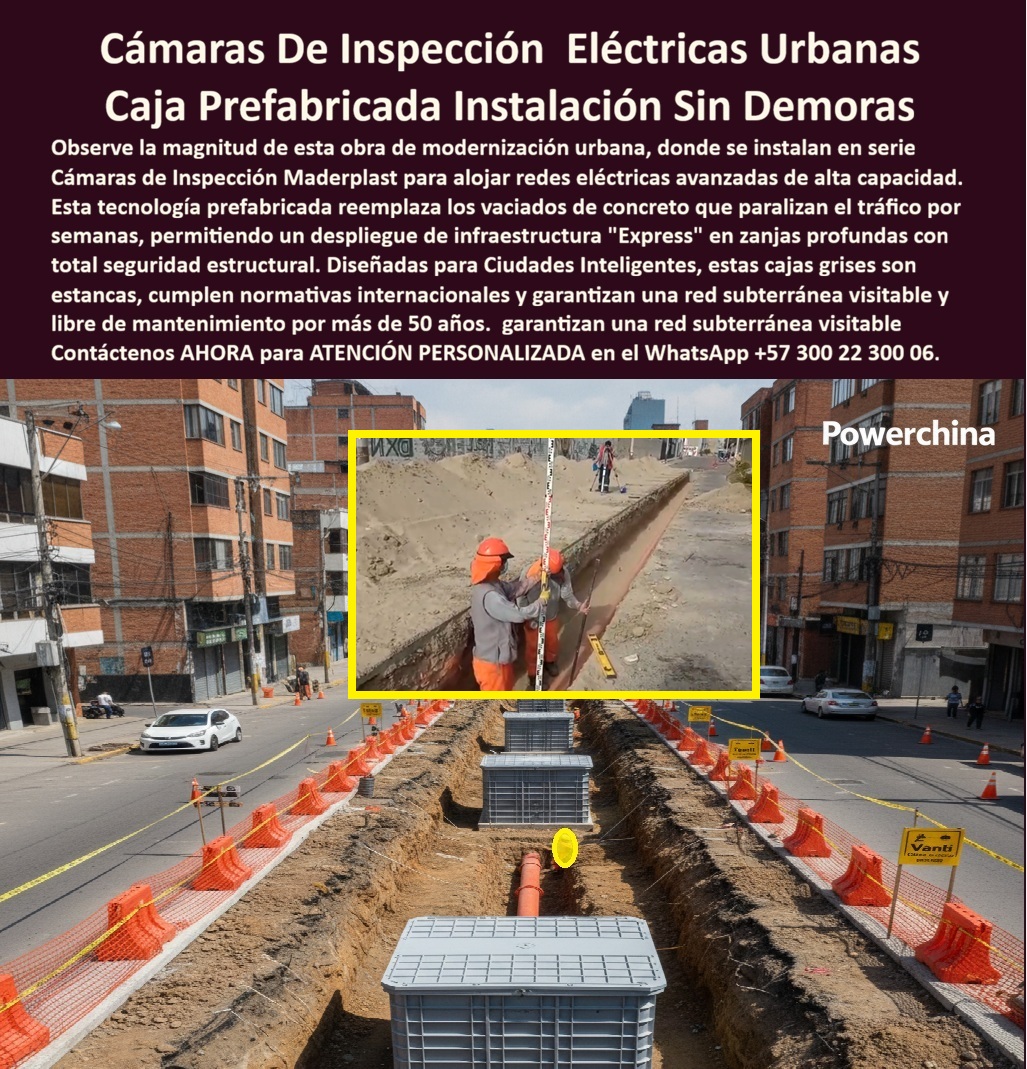 Canalizaciones Caja Tapa Marcos Urbanismo Canales Ductos Canaletas Maderplast 0 Cámaras de inspección para redes eléctricas subterráneas avanzadas Soluciones para red eléctrica subterránea urbana rápida Arqueta eléctrica conforme Norma ICONTEC