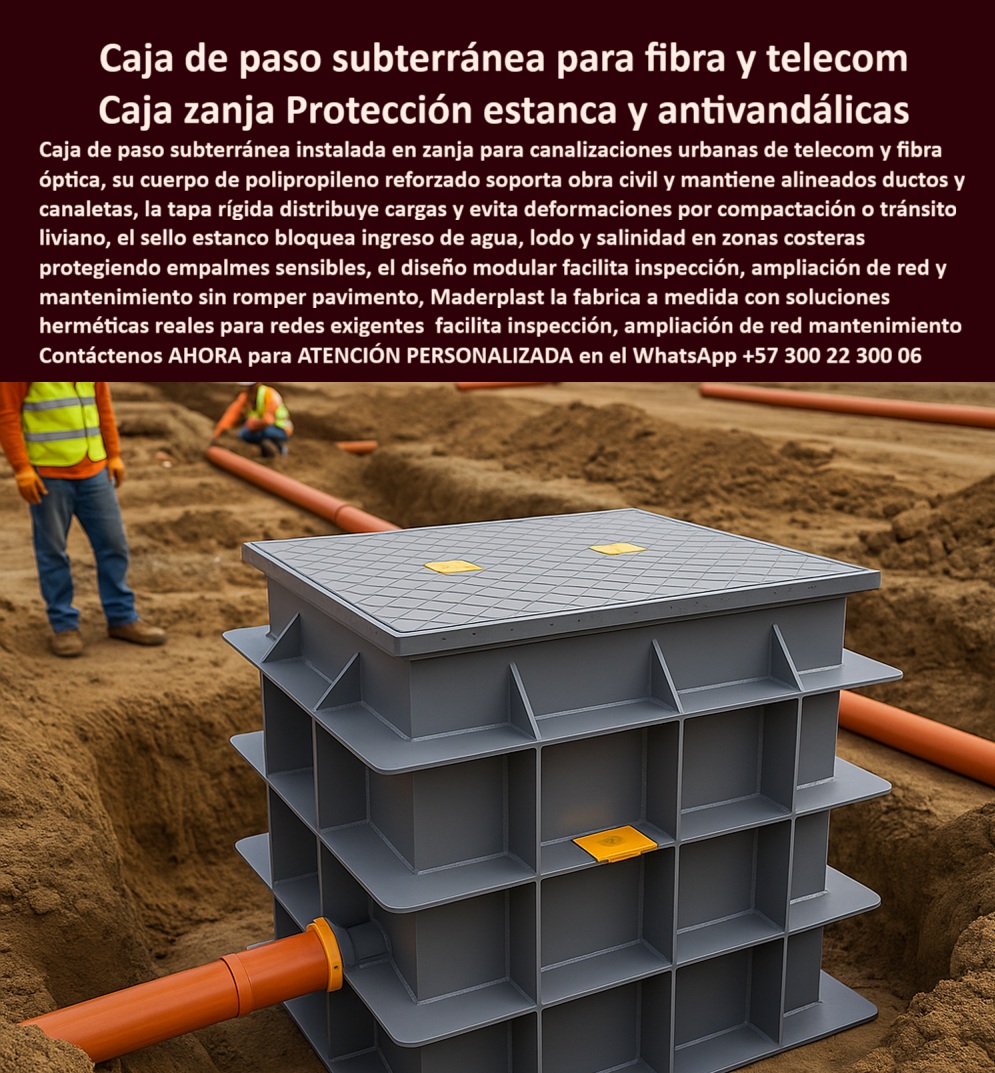 Canalizaciones Caja Tapa Marcos Urbanismo Canales Ductos Canaletas Maderplast 0 caja de paso subterránea para fibra óptica registro telecom estanco para canalizaciones caja de inspección polipropileno reforzado cámara subterránea para empalme