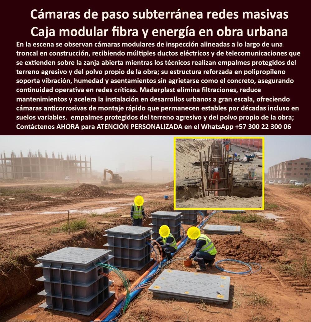 Canalizaciones Caja Tapa Marcos Urbanismo Canales Ductos Canaletas Maderplast 0 cámara de paso para fibra óptica subterránea caja modular para canalizaciones eléctricas múltiples cámara de inspección ligera anticorrosiva obra civil caja redes