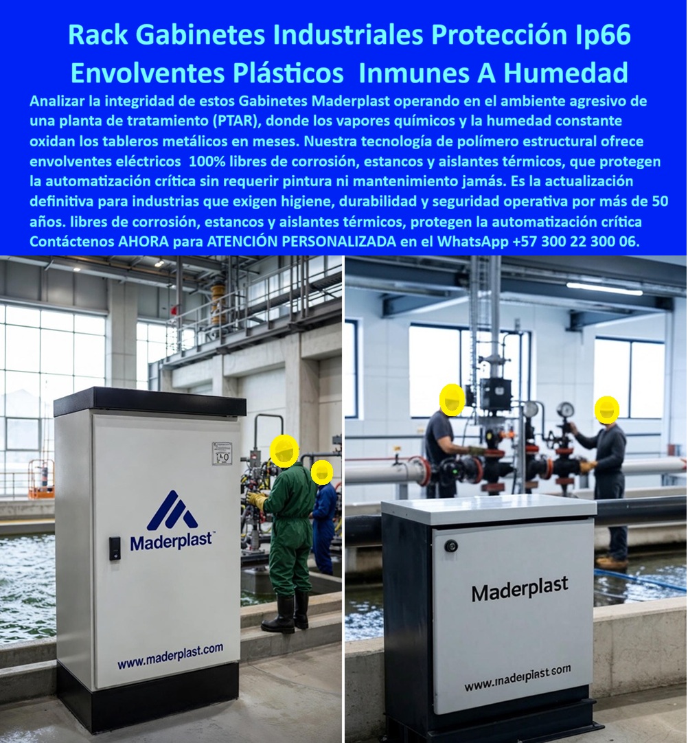 Gabinetes Eléctricos Cajas De Inspección Caja Conexiones Red Maderplast 0 Gabinetes eléctricos industriales anticorrosivos PTAR Cajas de inspección UV resistente exteriores IP66 Envolventes plásticos para tableros eléctricos control Tableros