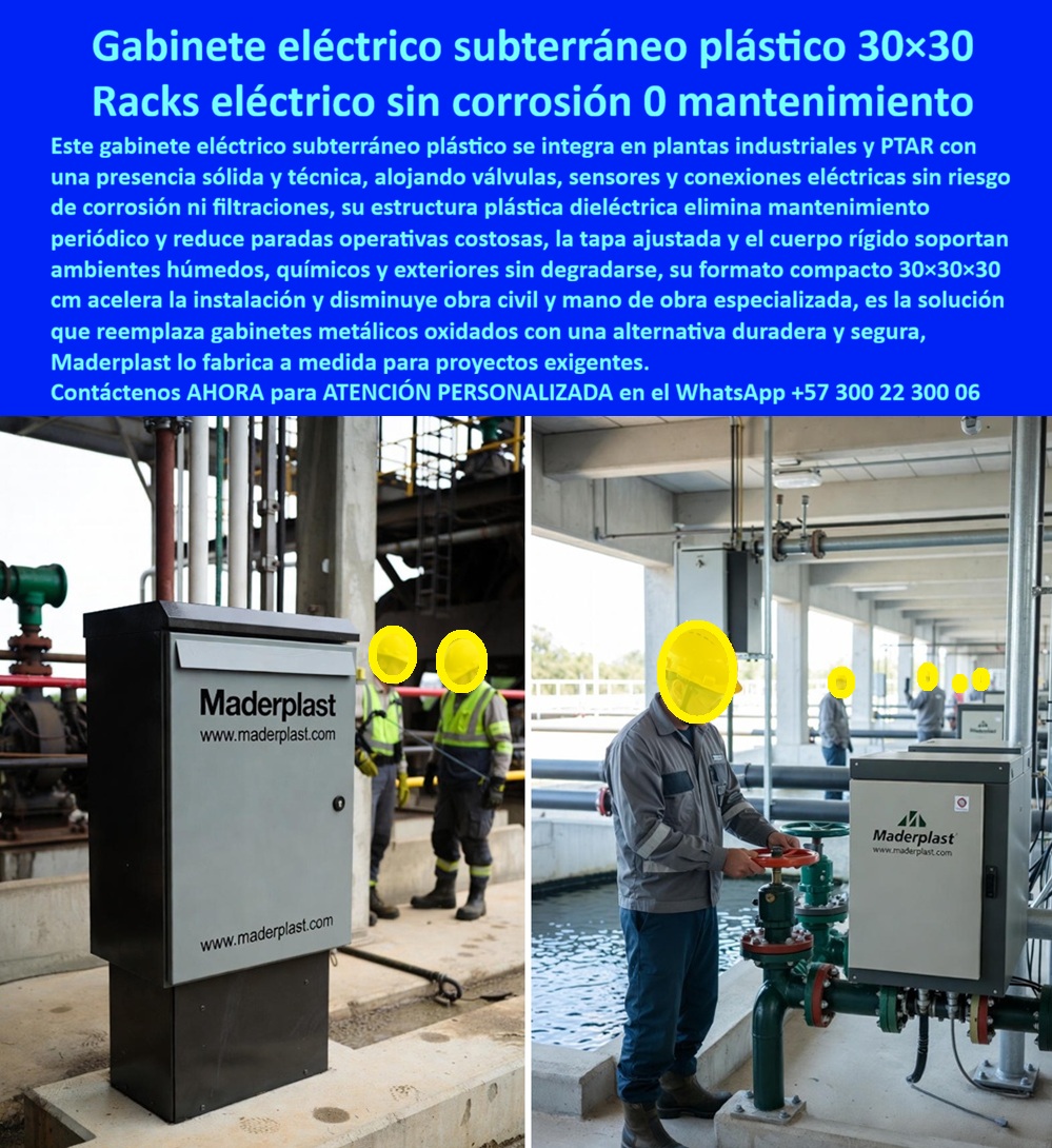 Gabinetes Eléctricos Cajas De Inspección Caja Conexiones Red Maderplast 0 gabinete eléctrico sin corrosión caja eléctrica subterránea 30x30 gabinete eléctrico PTAR caja eléctrica plástica industrial gabinete eléctrico exterior impermeables 0