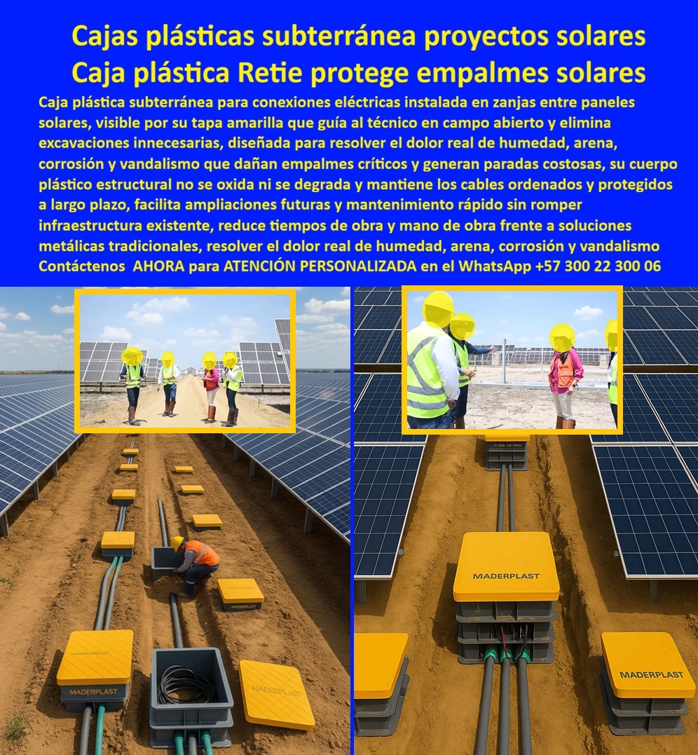 Proyectos Solares Caja Plástica Cámara Conexiones Granjas Solares Maderplast 0 caja plástica subterránea solar caja plástica empalmes eléctricos solares caja hermética paneles solares caja plástica anticorrosiva granjas solares caja de paso