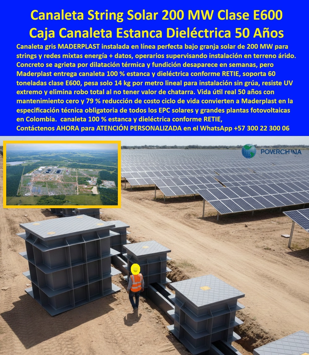 Proyectos Solares Caja Plástica Cámara Conexiones Granjas Solares Maderplast 0 registro subterráneo para cregistro subterráneo para cables solares caja de empalmes solares hermética caja de inspección redes solares cámara subterránea strings