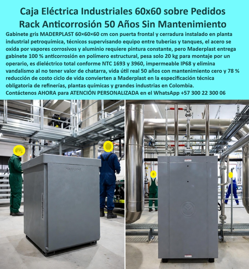 Racks Cajas Eléctricas Exteriores Fabricante Cajas De Inspección Maderplast 0 gabinetes eléctricos industriales 60x60 caja control planta petroquímica anticorrosión gabinete industrial 78 ahorro ciclo caja eléctrica refinería instalación 20