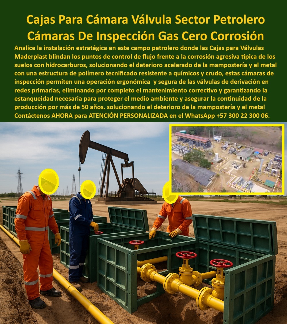 Red Subterránea Cajas Tuberías Cámara Empalme Válvula Gas Maderplast 0 Cajas tubería gas y petróleo para válvulas Cámara subterránea de acometida redes primarias Arqueta de derivación redes primarias y secundarias Inspección cajas