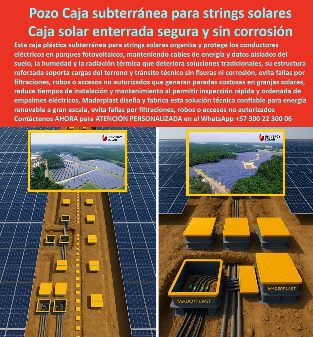 Strings Pozos Parques Solares Cajas Fotovoltaicas Caja Energía Solar Maderplast 0 caja subterránea para strings solares caja plástica parques fotovoltaicos caja solar enterrada anticorrosiva caja de acometida eléctrica solar caja subterránea