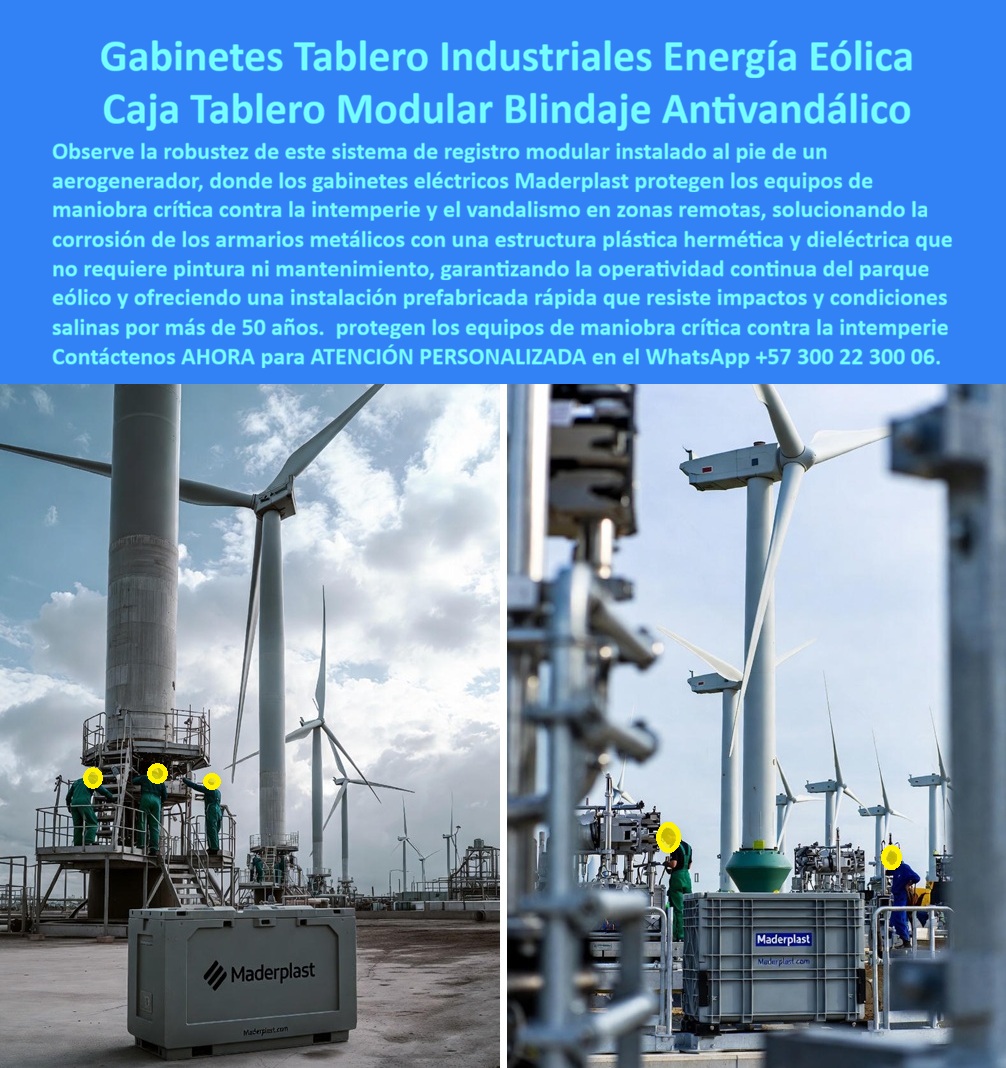 Tablero Caja Eléctrica Exterior Caja Cámara Eléctrica Prefabricada Maderplast 0 Tablero caja eléctrica exteriores sin mantenimiento 40x40x40 Caja de sistemas de registro modular industrial Caja Cámara de maniobra eléctrica prefabricada eólica