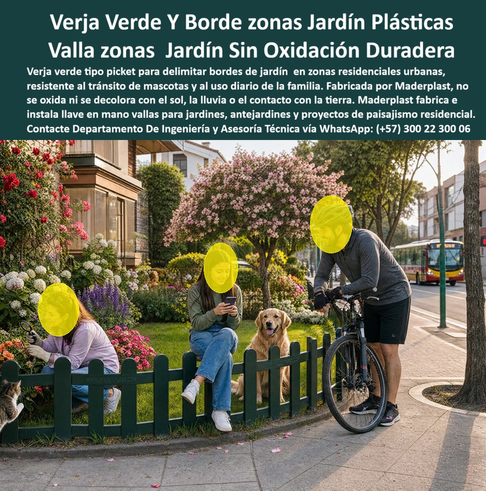 Vallado jardinera verde Verja Perimetral Zona Jardín Cercado Maderplast Verjas Verdes Jardines Y Paisajismo Verja Tablas Verde Jardín Plástica Sin Oxidación Duradera Verjas Plásticas Verdes Alta Durabilidad Vallas Verdes Bordes de Jardín PVC