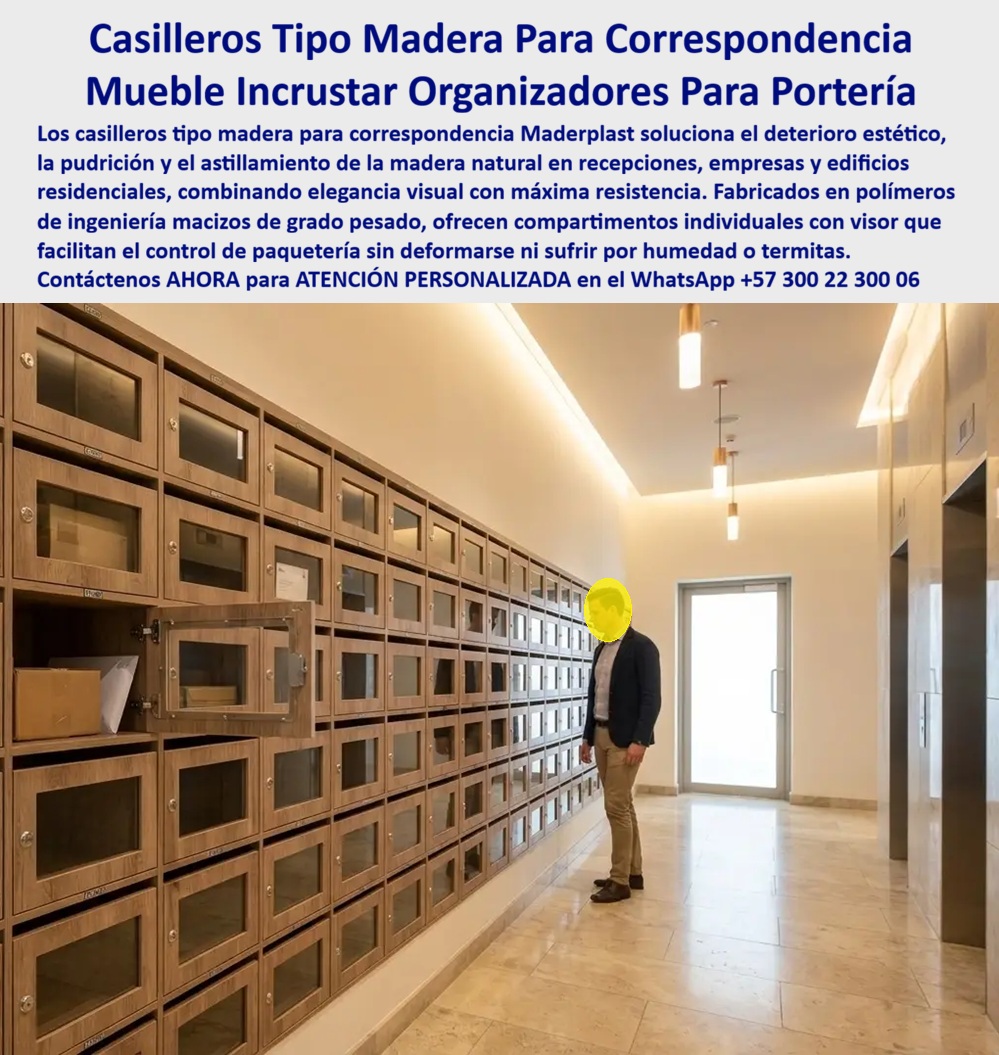 Casillero De Madera Para Correspondencia Locker Casillas Maderplast Mueble organizador para correspondencia en empresas y fábricas Mueble para guardar correos correspondencia con acceso individual Casilleros porterías con compartimiento