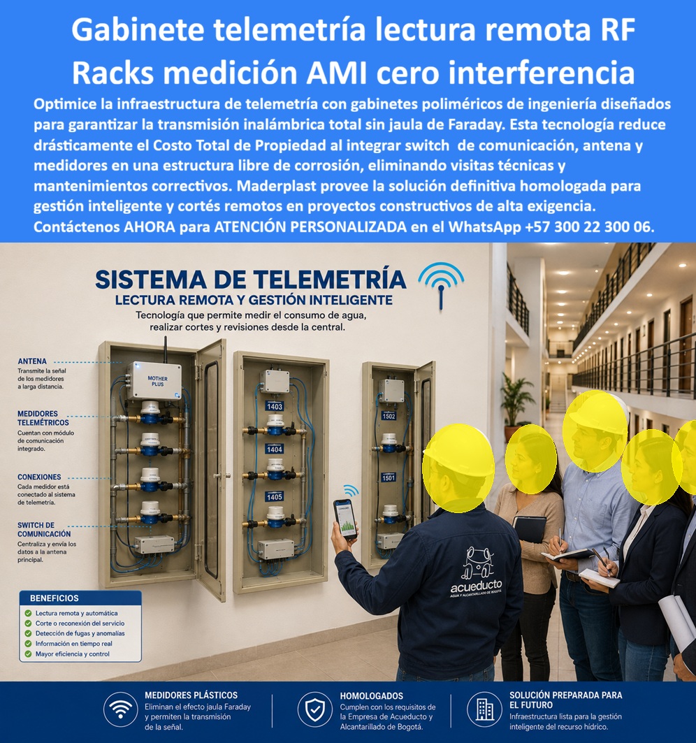 Cajas Telemetría Racks Servicios Gabinete Telemétrico Homologado Maderplast - Racks Medición Inteligente AMI Sin Interferencias, Gabinete switch de comunicación y agua, Gabinete Medidor Agua Verificación Técnica Señal Aprobada, Gabinete RF Señal Cajas Telemetría Racks Servicios Gabinete Telemétrico Homologado Maderplast Racks Medición Inteligente AMI Sin Interferencias Gabinete switch de comunicación y agua Gabinete Medidor Agua Verificación Técnica Señal Aprobada Gabinete RF Señal