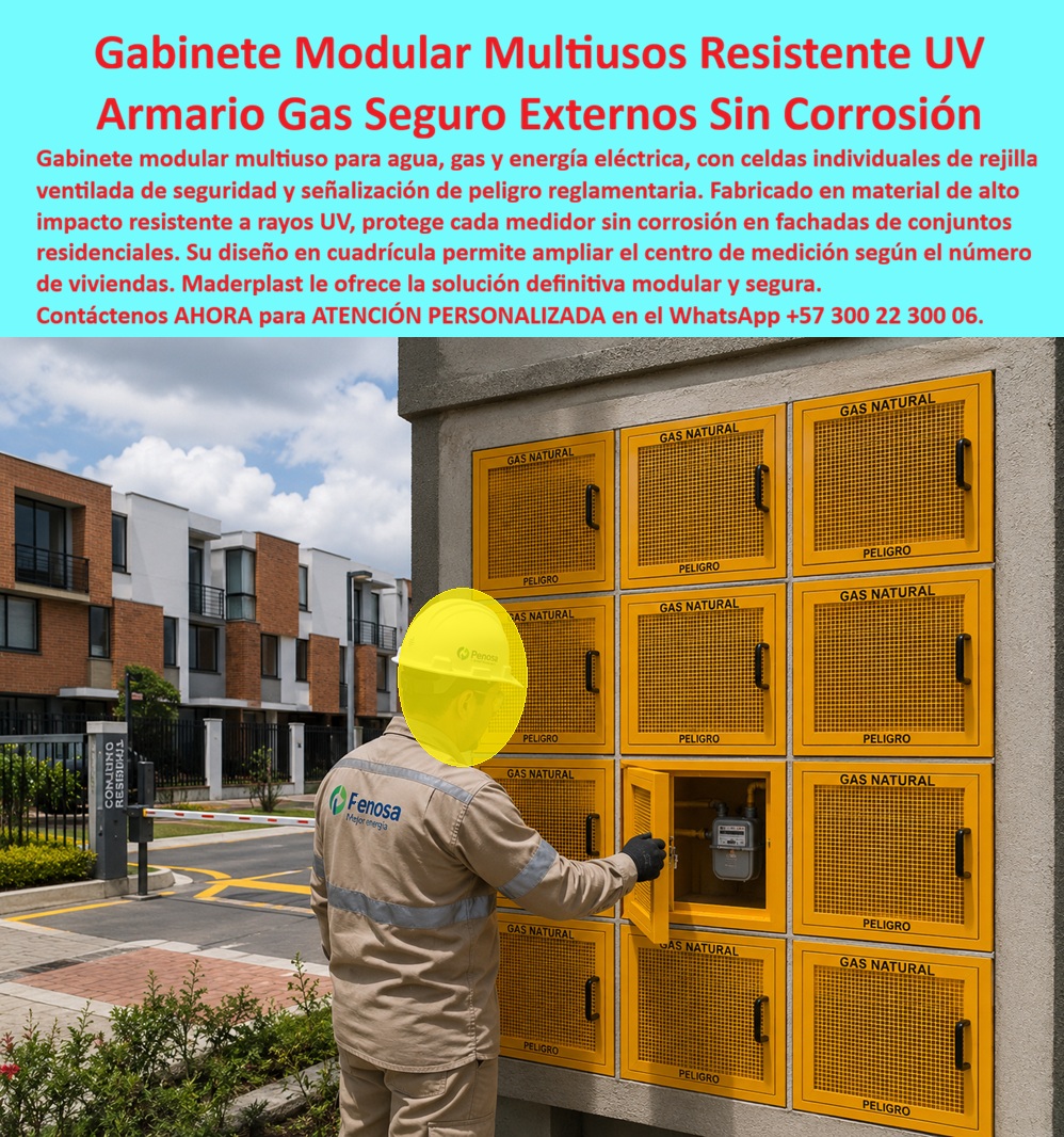 Rack Gas Telemétrico Multiusuario Gabinetes Medidores Gas Maderplast - Gabinete Modular Multiuso Agua Gas Eléctrico Resistente UV, Bancos De Medidores De Gas Protegidos Sin Corrosión, Armario modular para centro de medición gas seguro, Gabinetes Rack Gas Telemétrico Multiusuario Gabinetes Medidores Gas Maderplast Gabinete Modular Multiuso Agua Gas Eléctrico Resistente UV Bancos De Medidores De Gas Protegidos Sin Corrosión Armario modular para centro de medición gas seguro Gabinetes